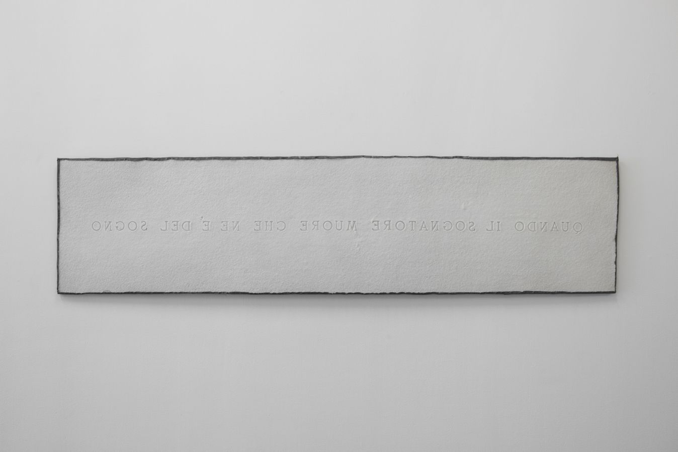 Pier Paolo Calzolari, Quando il sognatore muore che ne è del sogno, 1976
