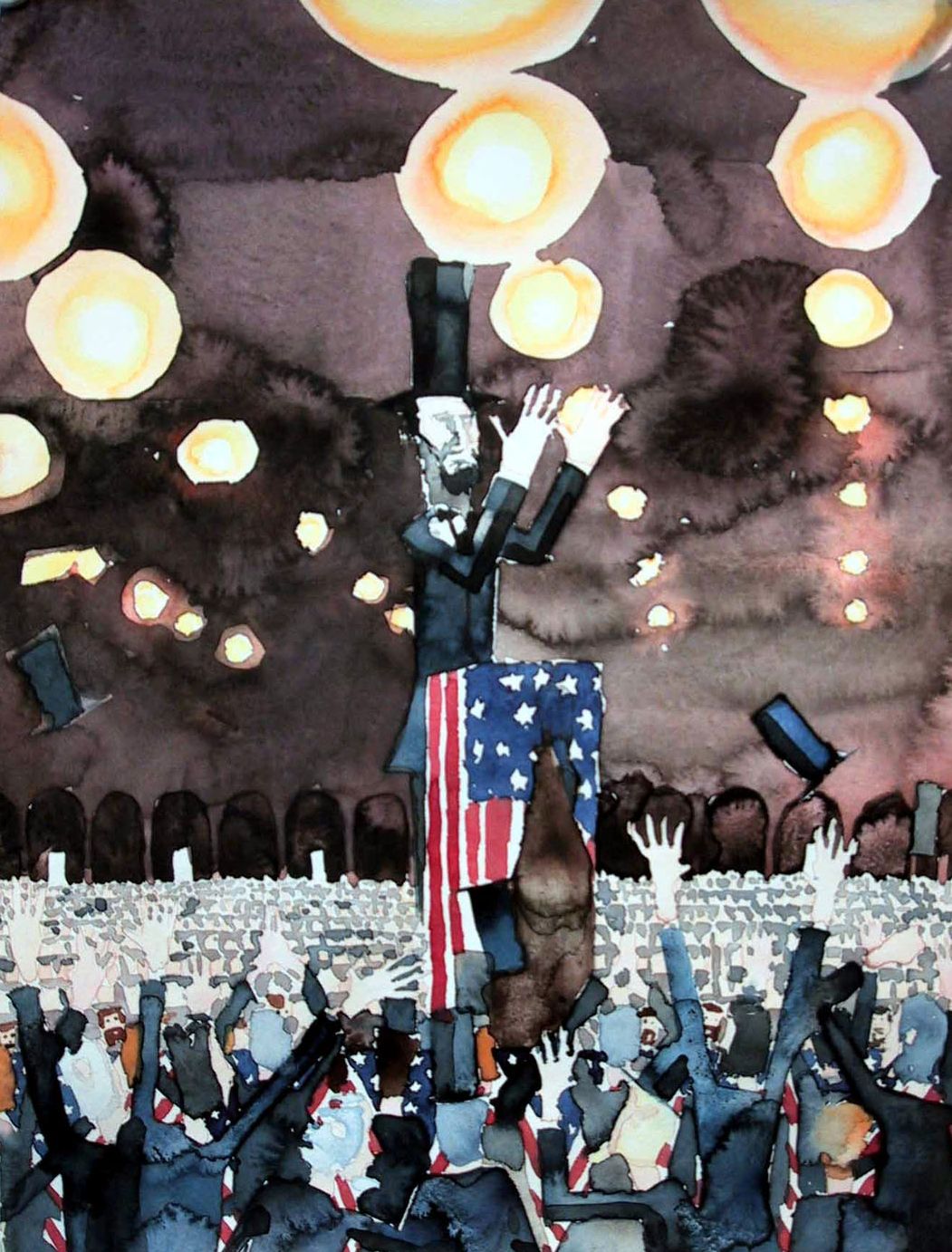 A.L. #4, July 2002, Watercolor on paper