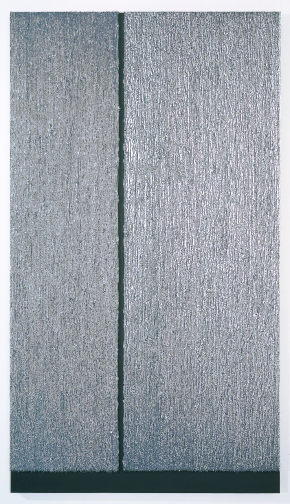 grey rectangle with split left side by donald moffett