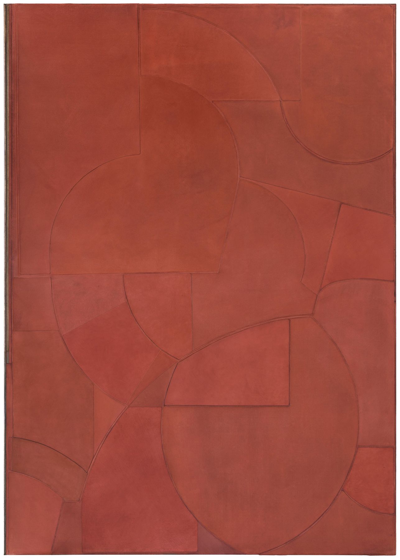a red painting by Svenja Deininger, the Viennese artist