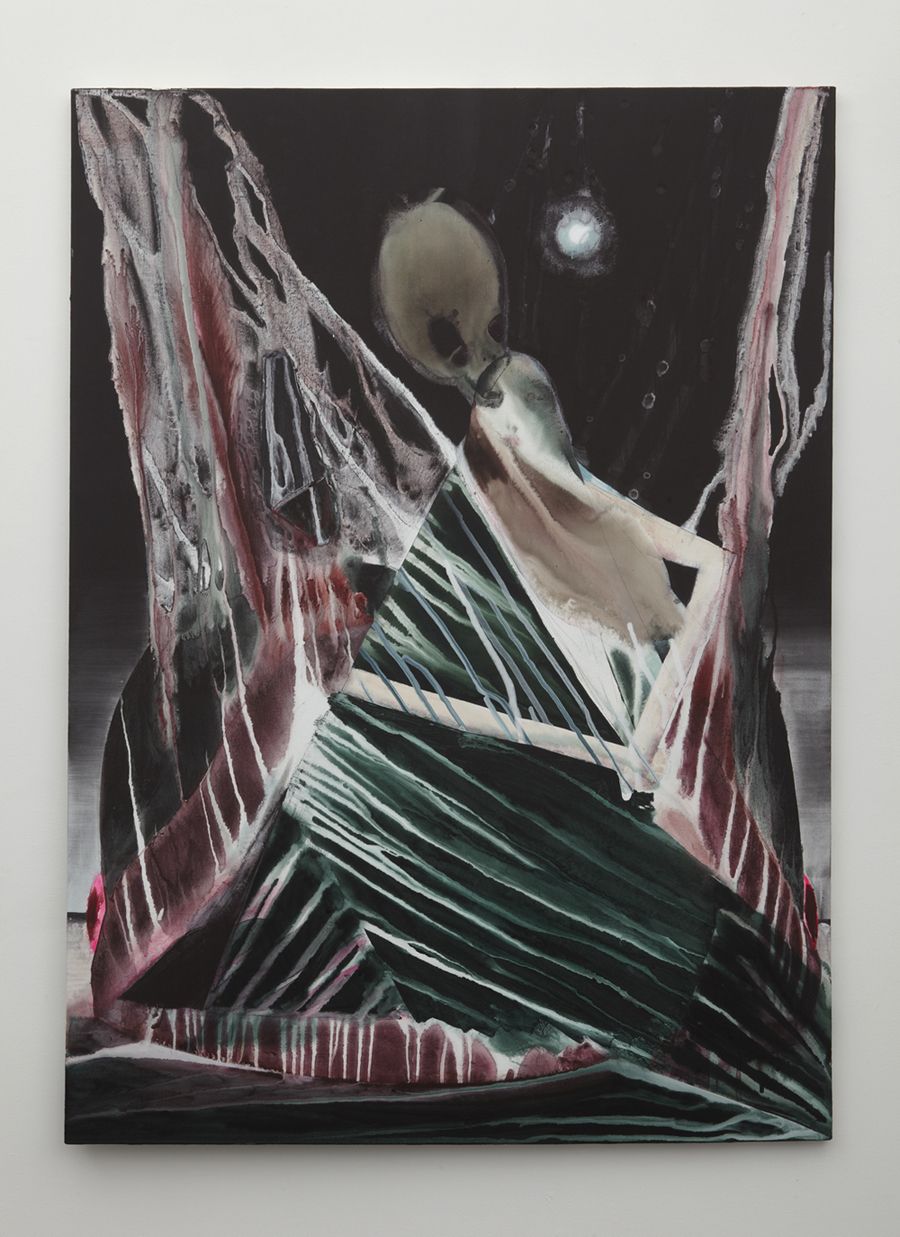 Jonah and the Whale #1, 2012, Water based pigment, color pencil and acrylic on linen