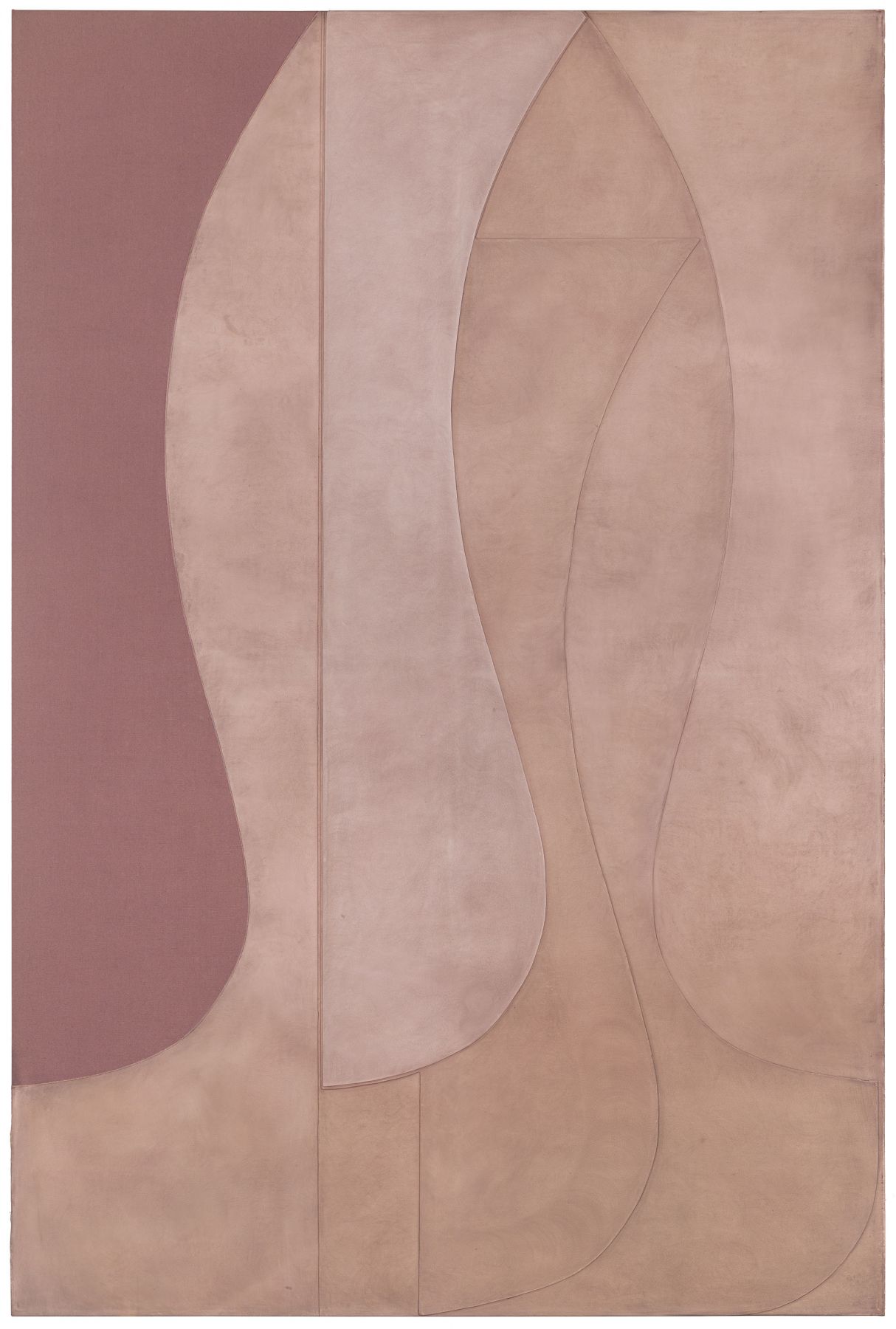 A pink painting by the artist Svenja Deininger