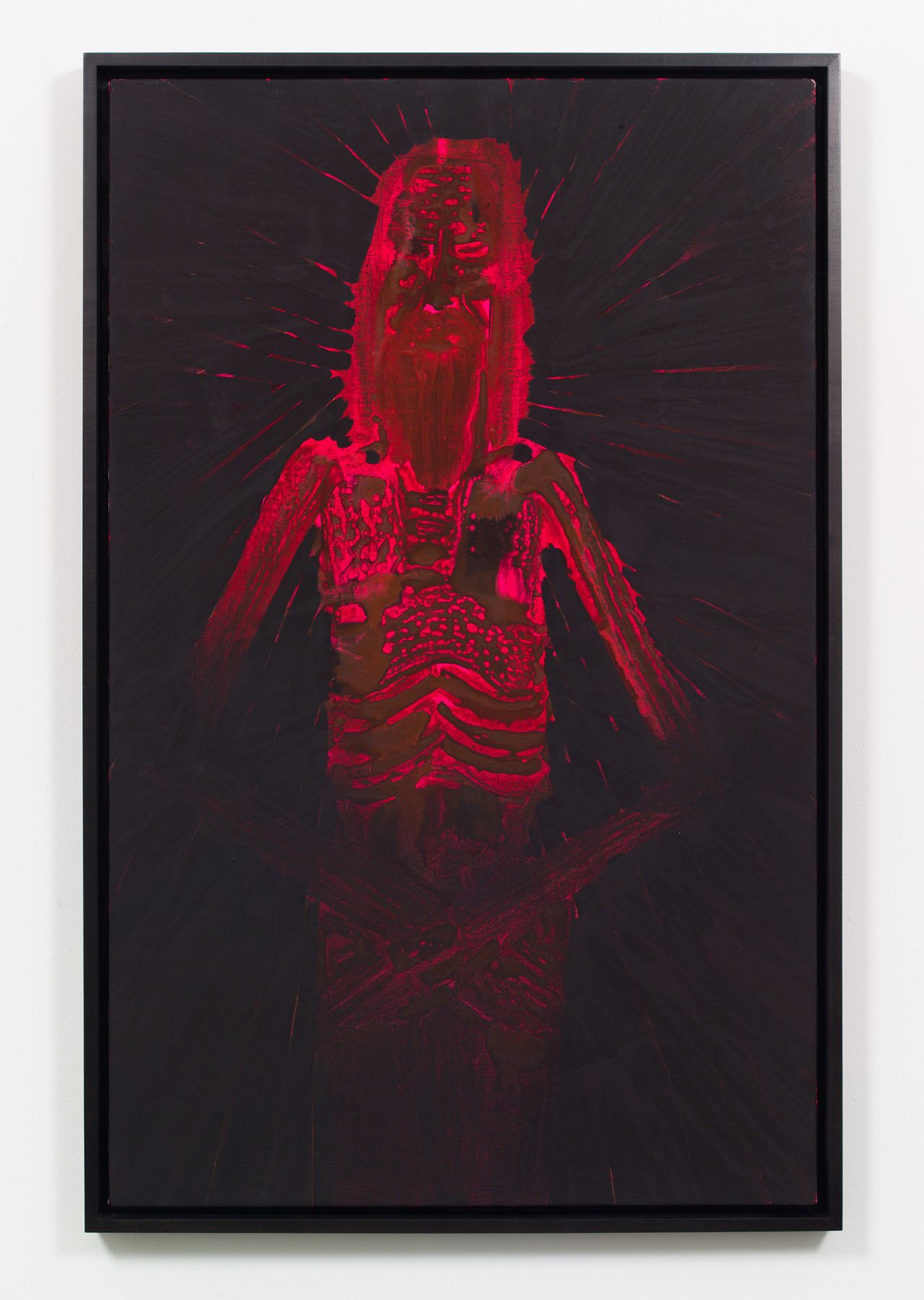 portrait of christ in red and black by barnaby furnas