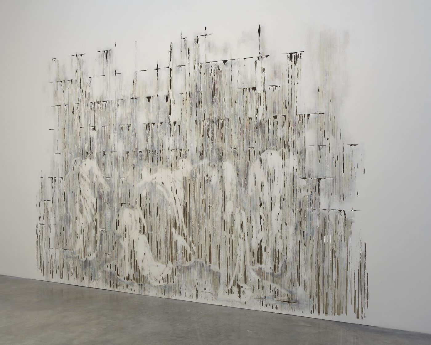Divided Line, 2012, polymer gypsum, fiberglass, gypsum board, plaster, wood, steel, paint