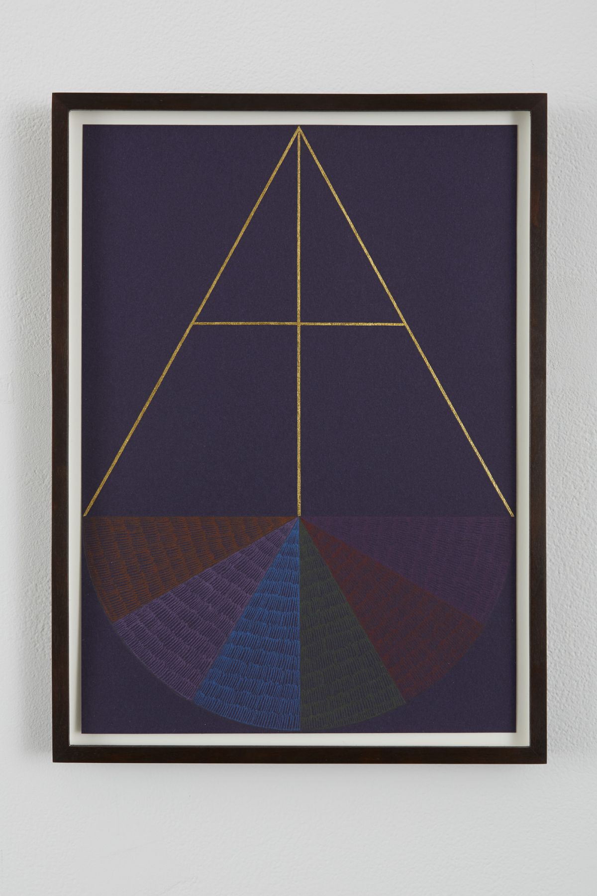 Untitled, 2013, Gold leaf, color pencil on paper