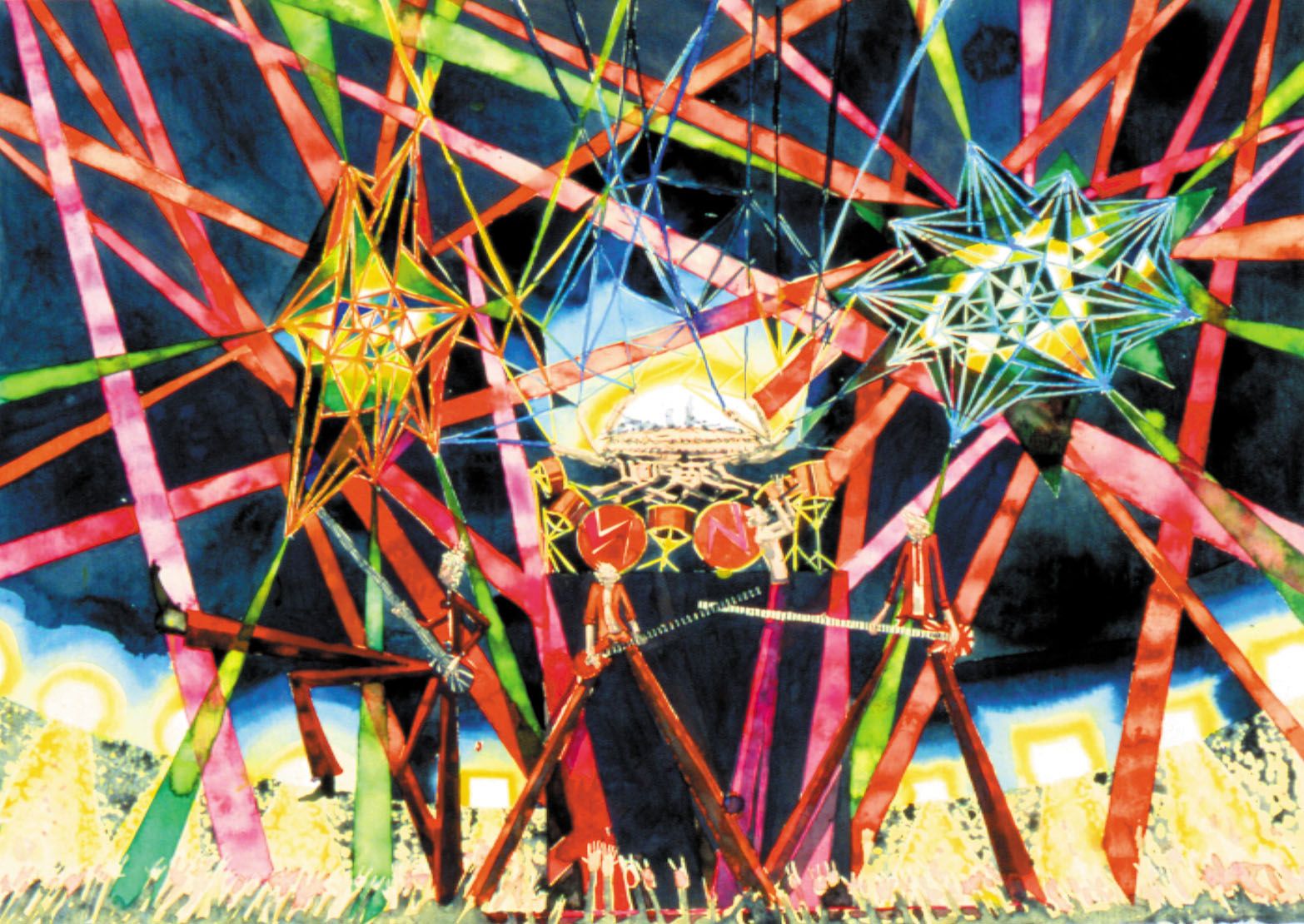 Rock Concert (The Walkmen), 2003, Watercolor on paper