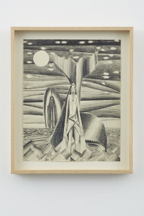 Jonah and the Whale #2, 2012, Graphite on paper