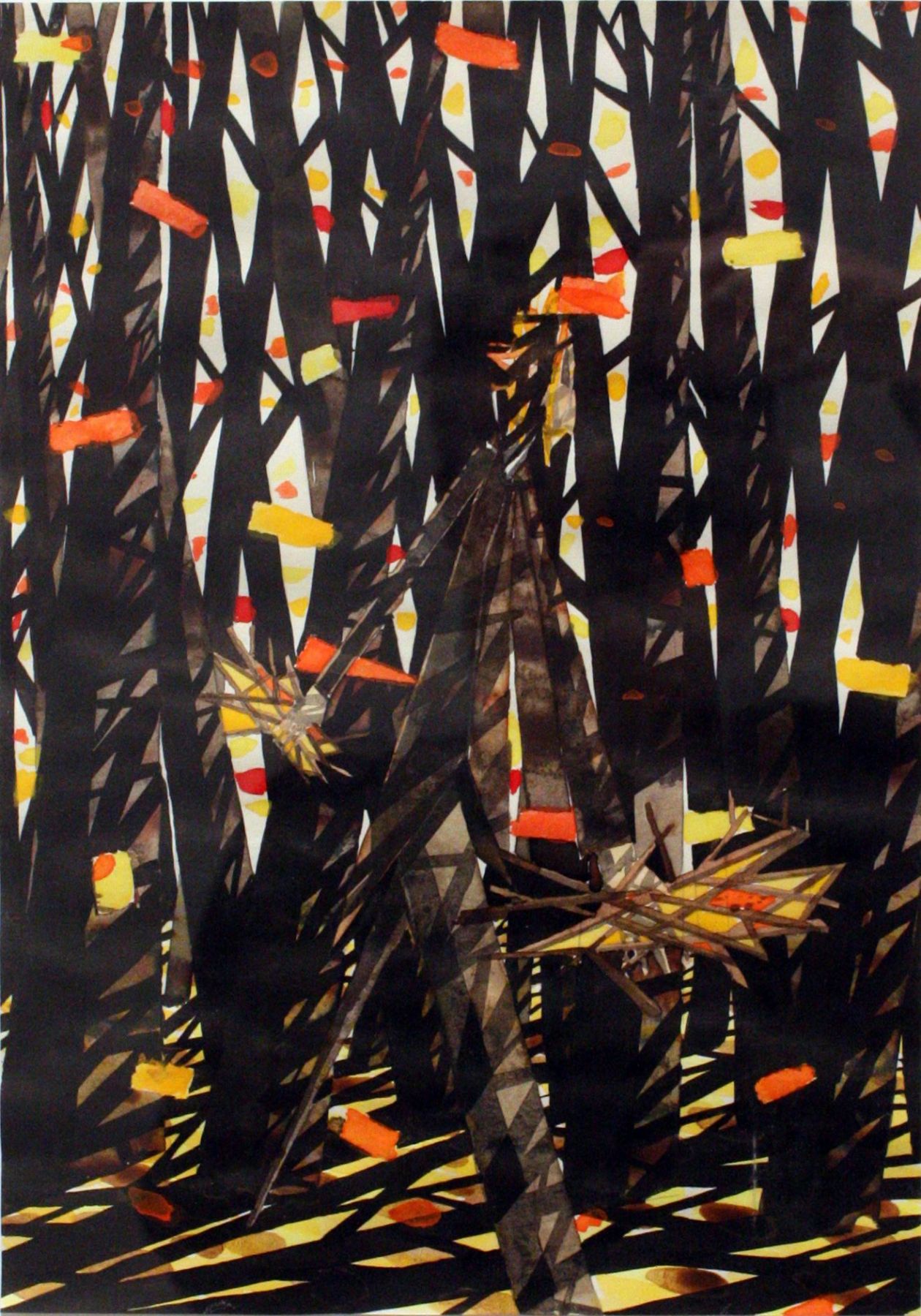 Untitled (Wood Gatherer II), 2003, Watercolor on paper