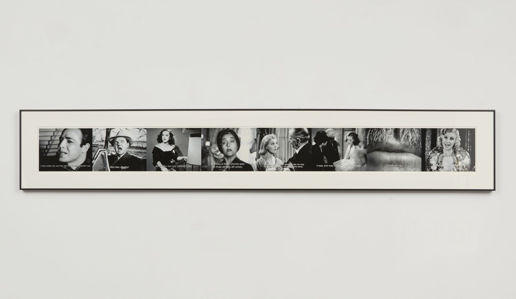 Stills from tv and film made into works of art by John Waters