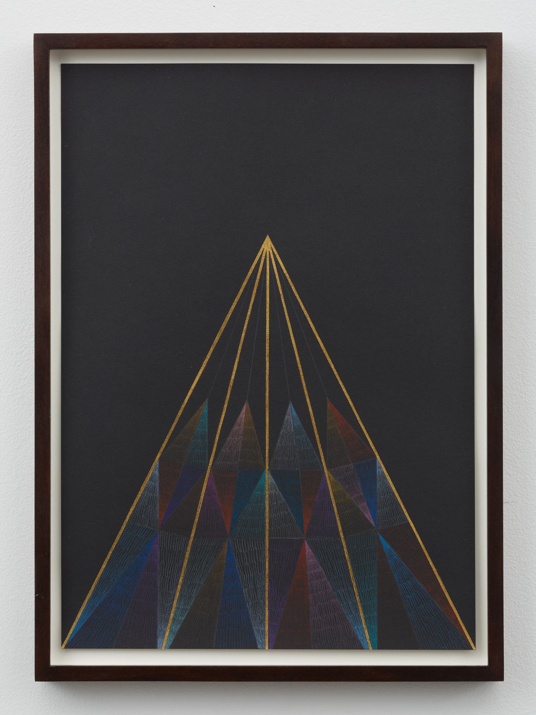 Untitled, 2012, Gold leaf, color pencil on paper