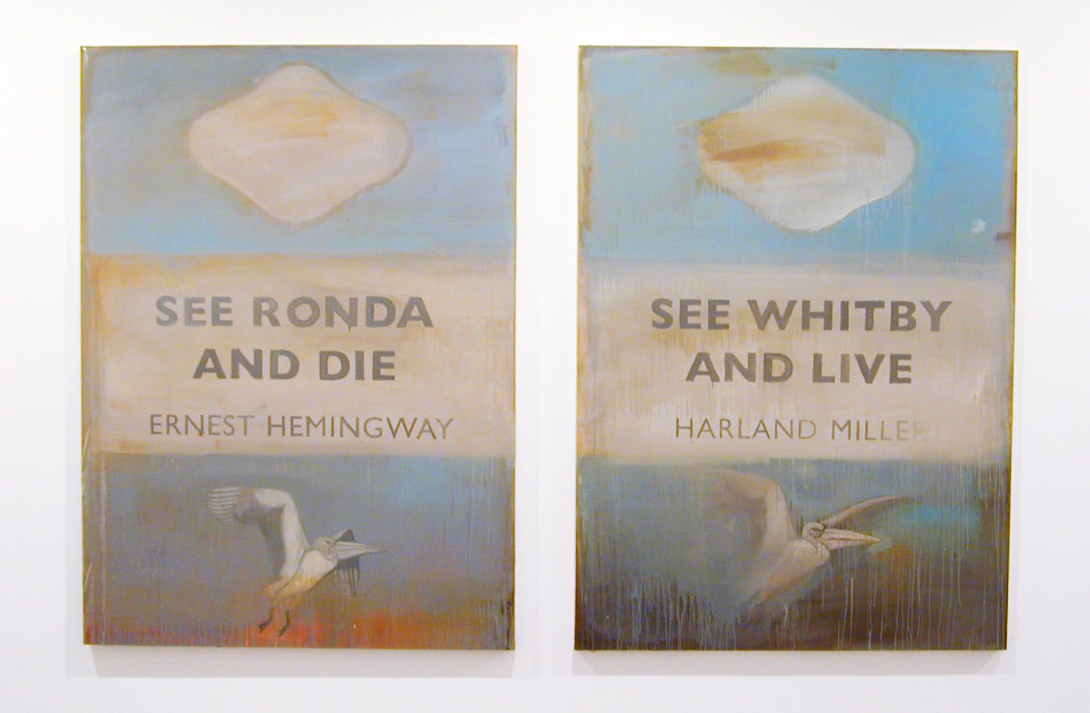 See Ronda and Die See Whitby and Live!, 2004 -2005, Oil on canvas