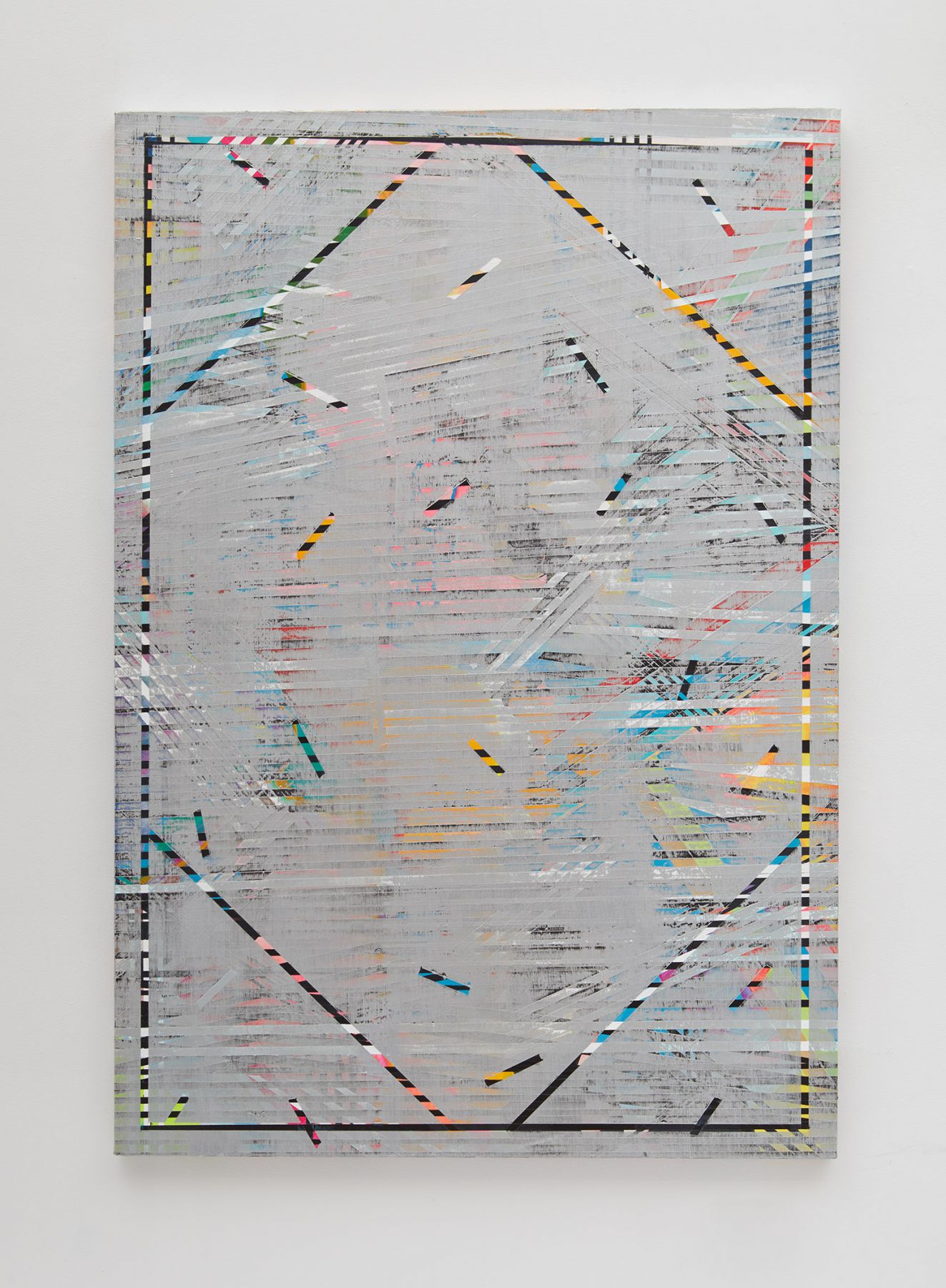 conceptual painting by Julia Dault in a New York City gallery