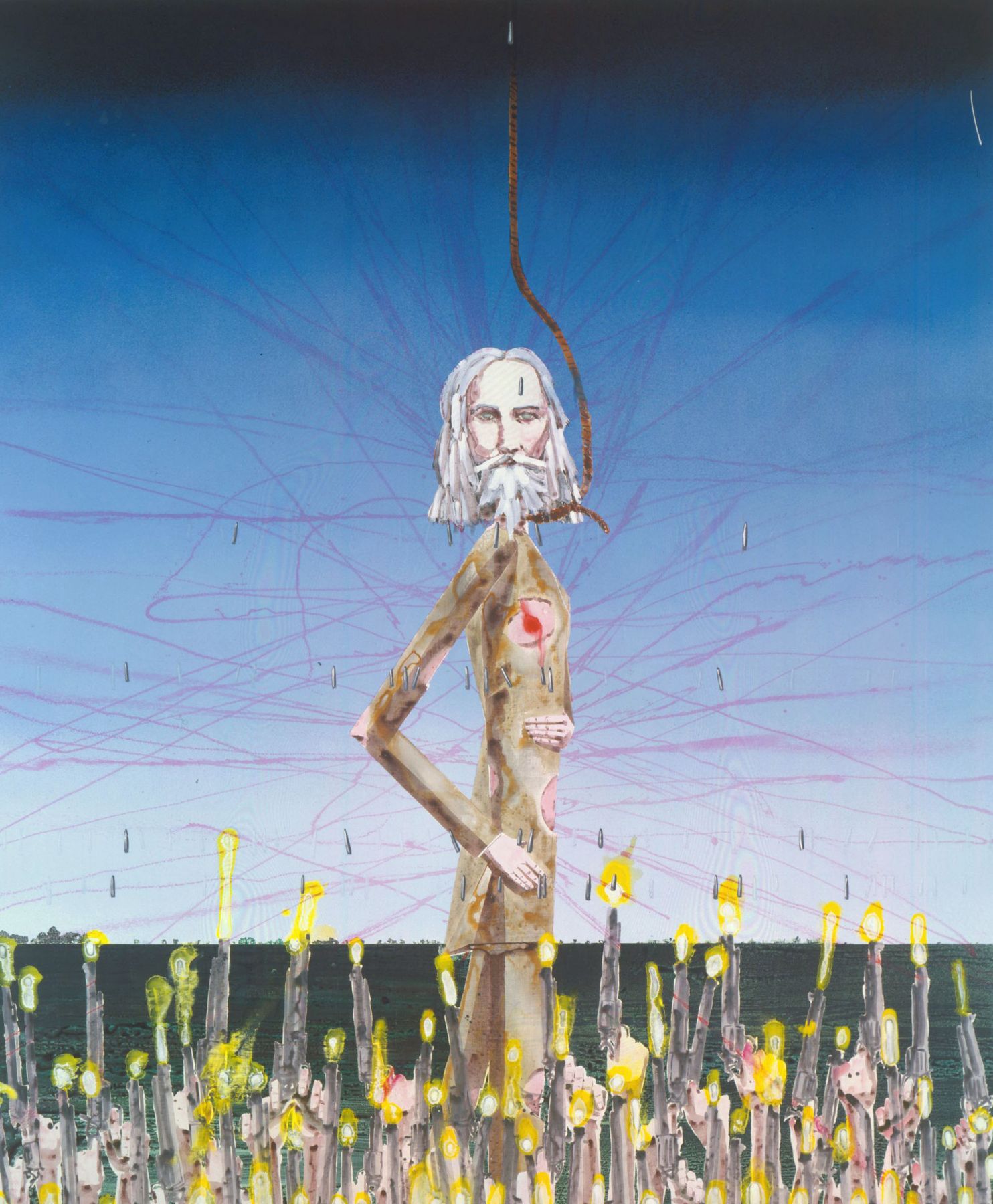 a work of art of a man by barnaby furnas in a contemporary art gallery