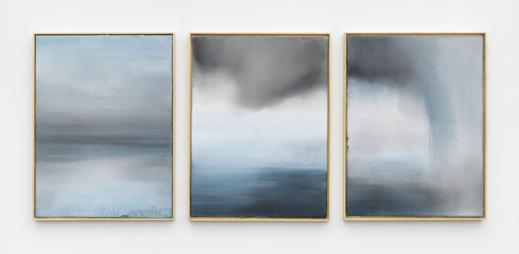 a fresco triptych by the brazilian artist thiago rocha pitta