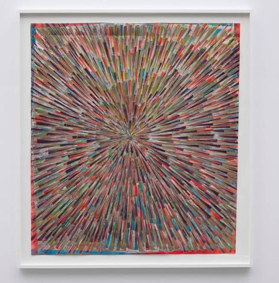 Inversion visions (Fluorescent orange, green, blue, yellow, wine, khaki, silver and gold), 2014, Spray paint and acrylic