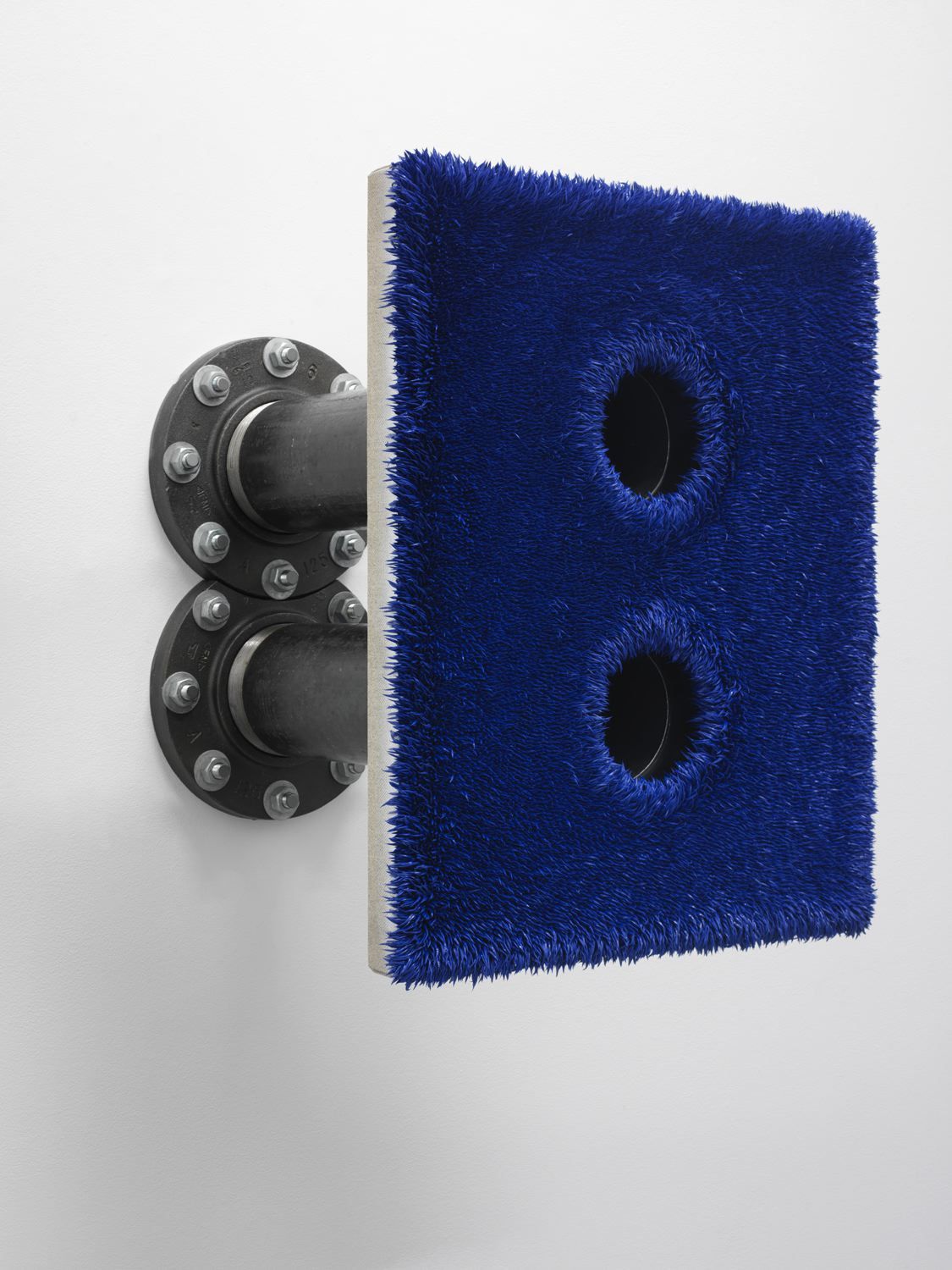 blue textured panel by donald moffett