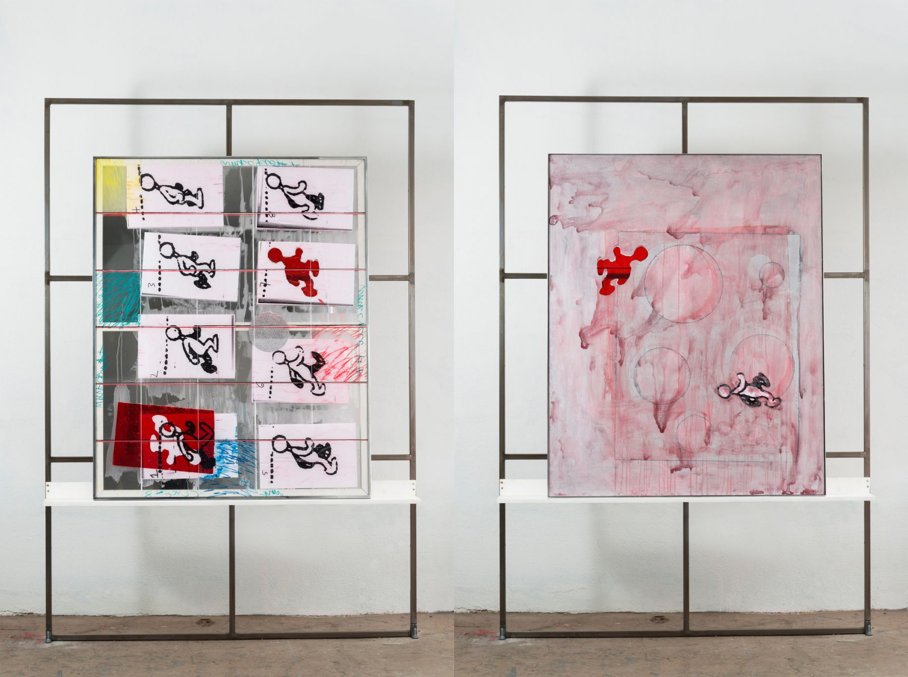 two works in a series by the los angeles based emerging artist dashiell manley