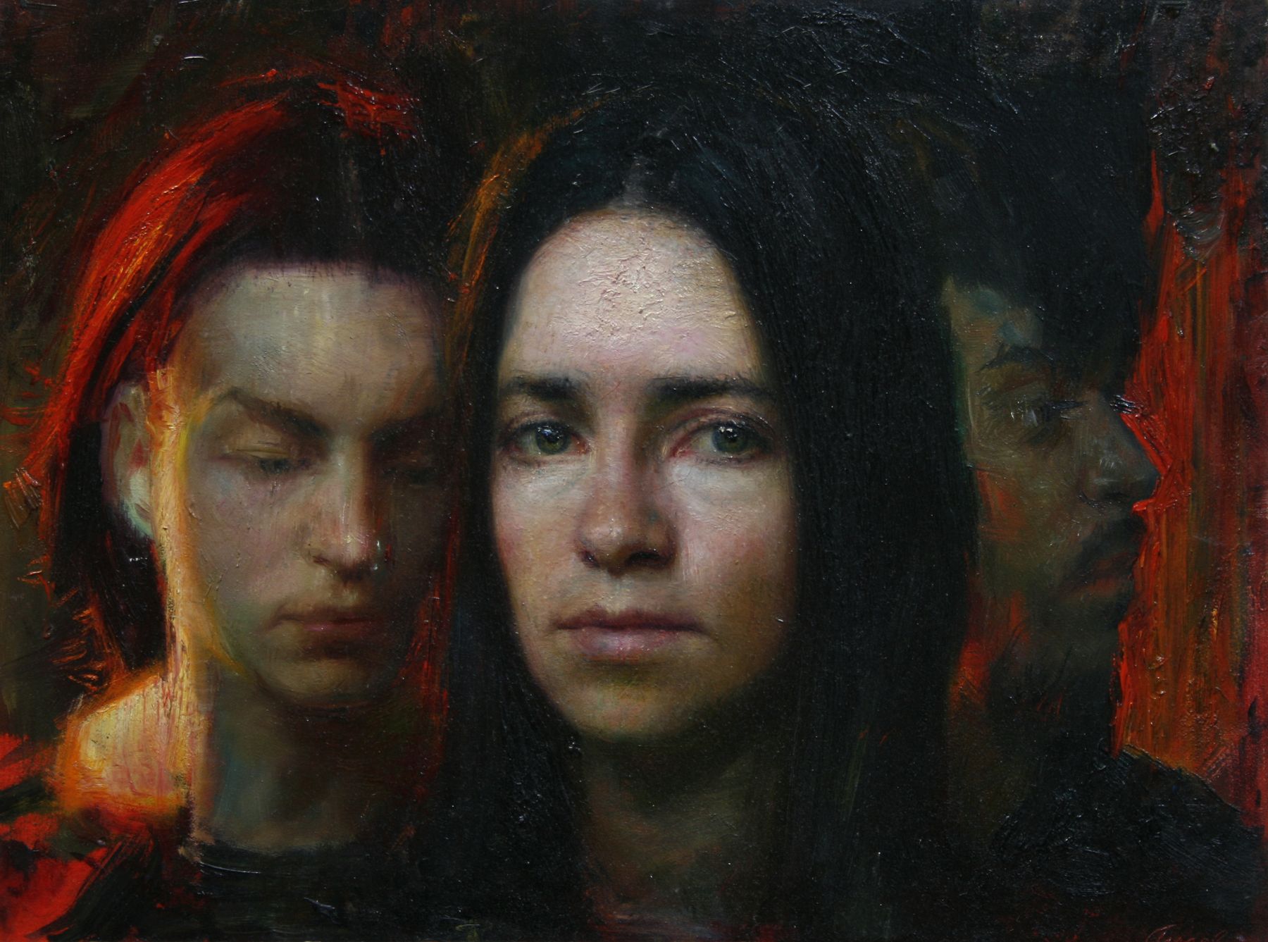 Steven Assael, Female Portrait, 2008, oil on canvas, 12 x 16 inches
