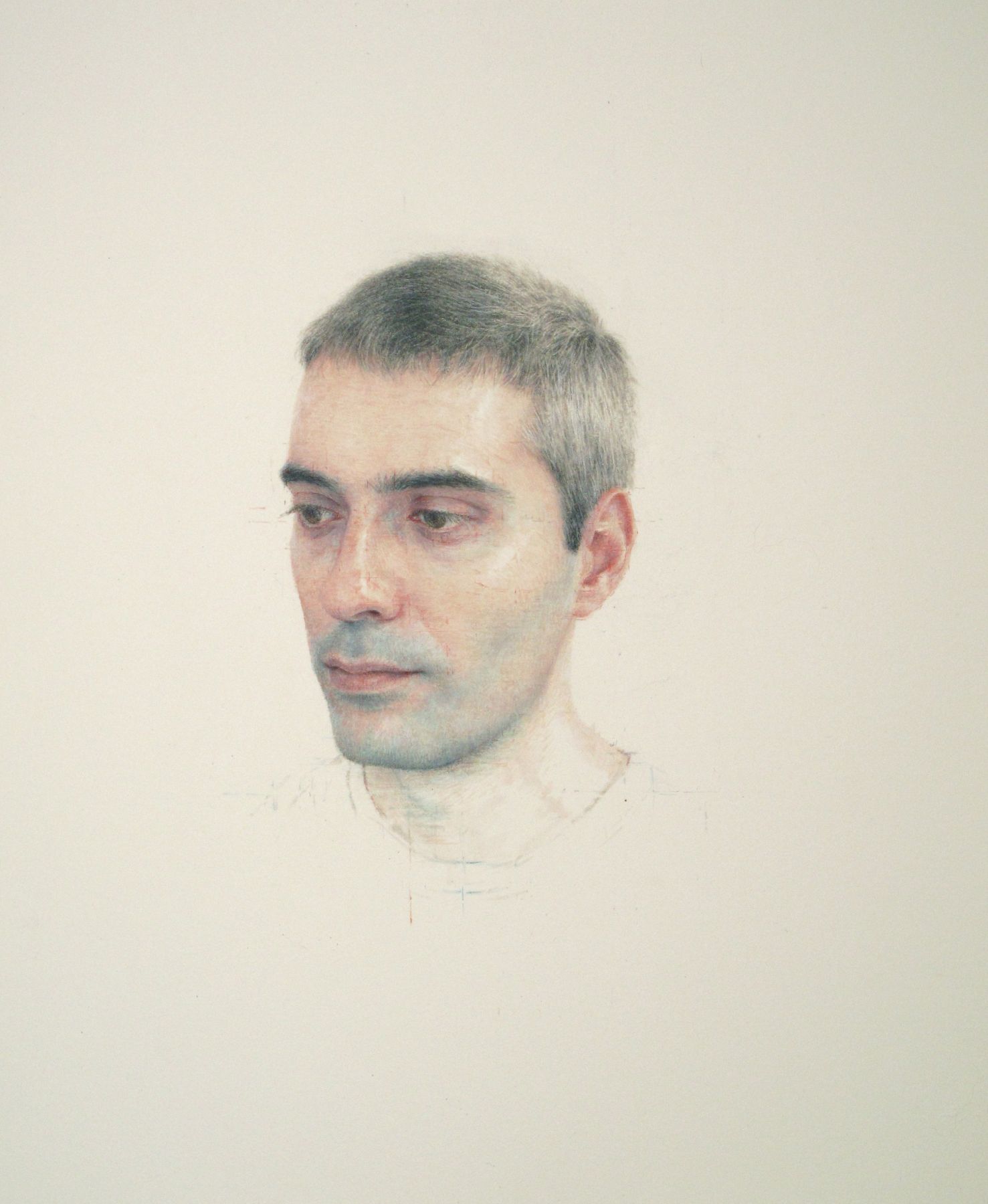 Robert Bauer, Joan Martinez Cuerva (SOLD), 2013, tempera on paper, 12 1/4 x 10 inches