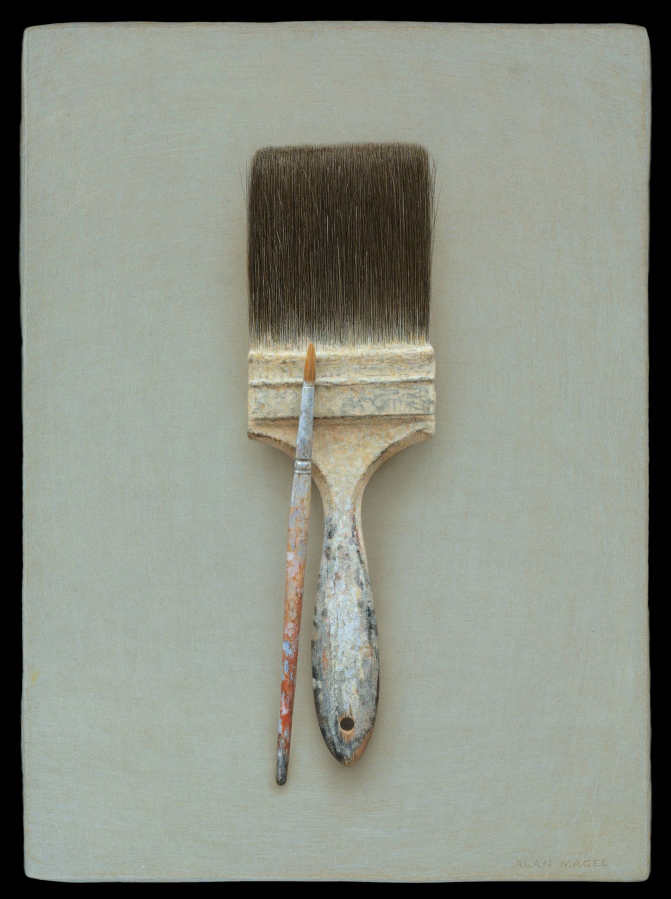 Alan Magee, Affinity (SOLD), 2009, acrylic and oil on panel, 14 x 10 1/4 inches