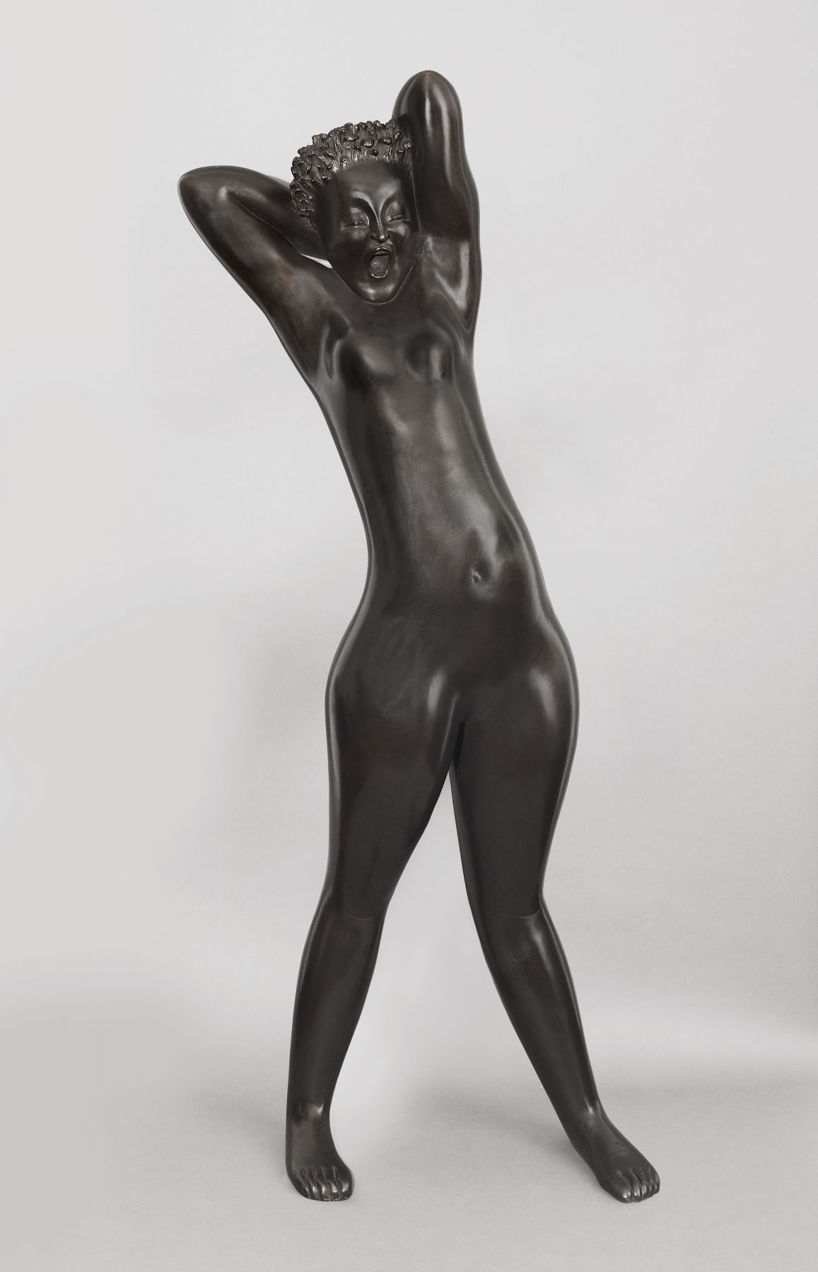 Hugo Robus, Dawn (Yawning Figure), executed in 1931, bronze, 66 1/2 x 28 x 17 inches, Edition of 6