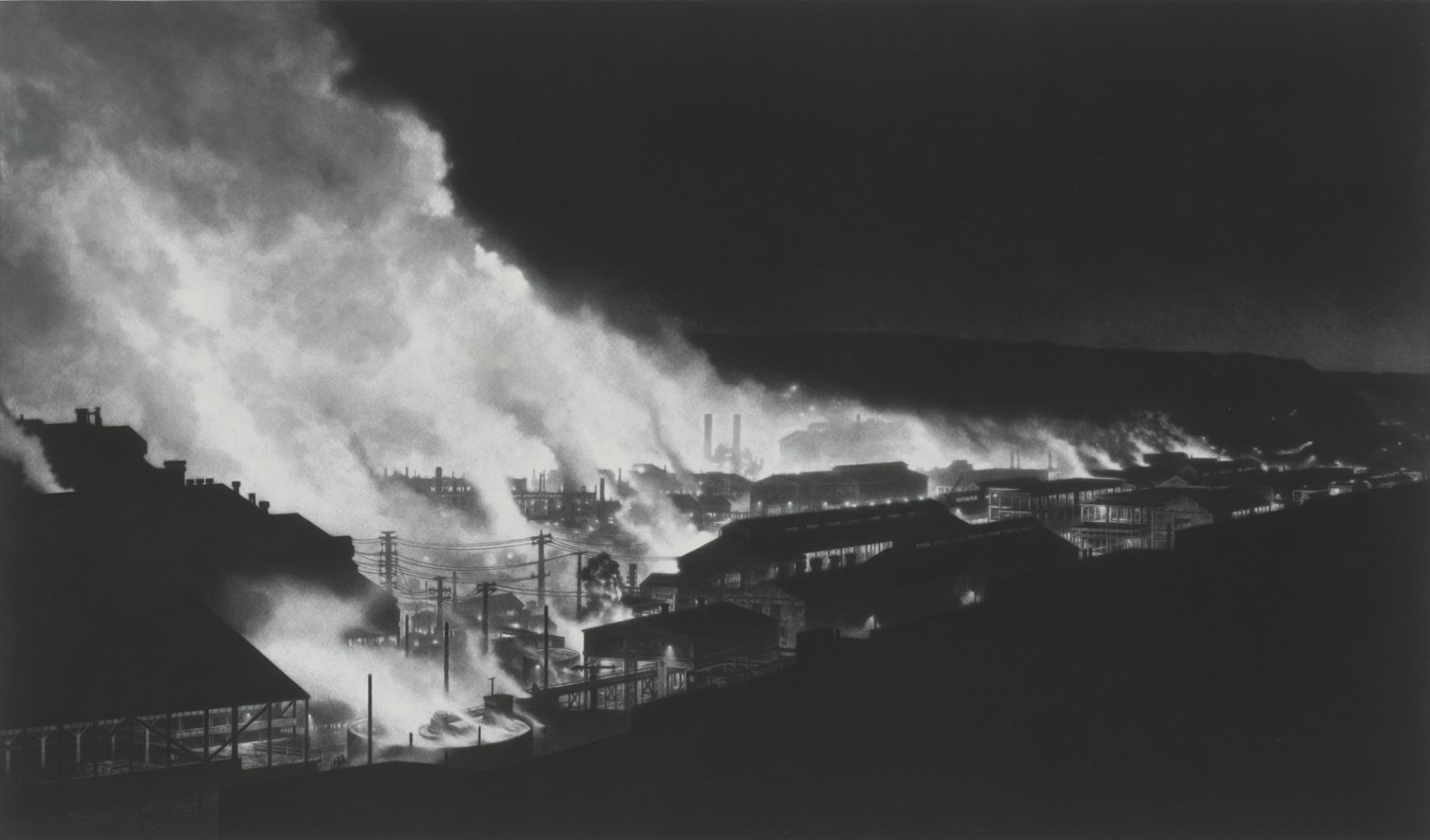 craig mcpherson, ET 2, 2011-14, mezzotint, plate size 23 3/4 X 39 3/4 inches, edition of 50