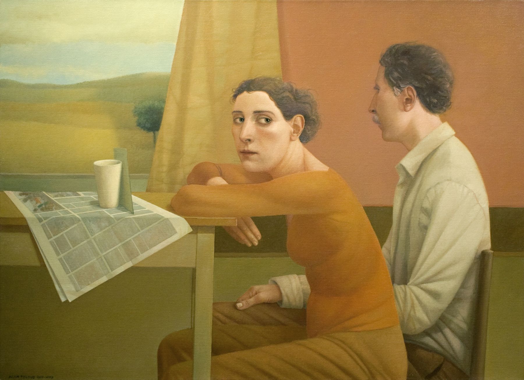 alan feltus, No Words Could Explain, 2008-09, oil on canvas, 31 1/2 x 31 1/4 inches