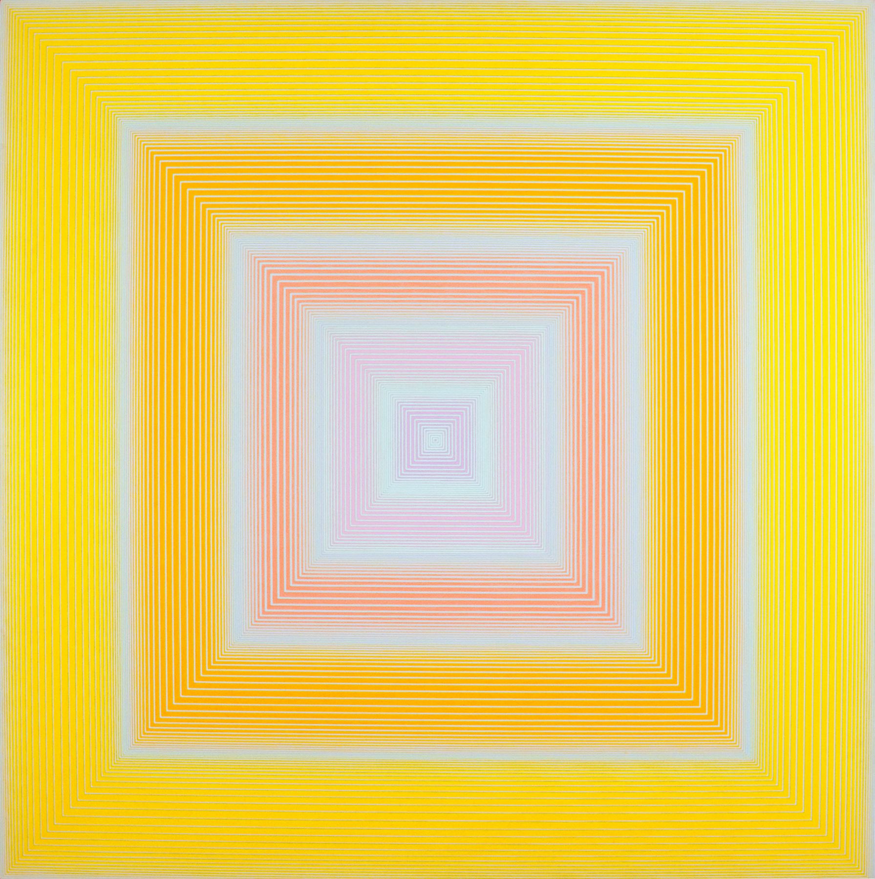 Richard Anuszkiewicz, Soft Yellow, 1972, oil on canvas, 72 x 72 inches