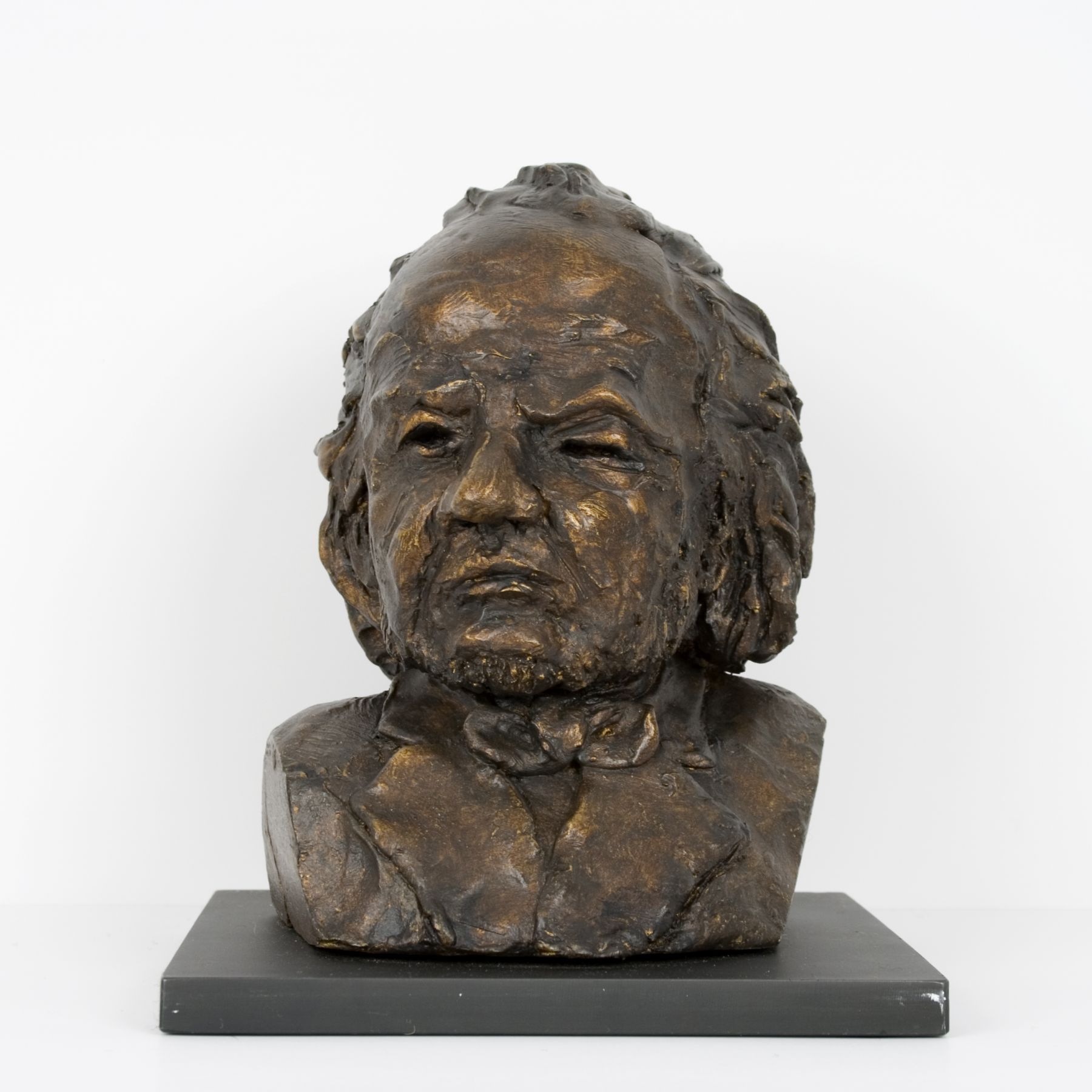 Al Farrow, Portrait of Honoré Daumier, 2018, epoxy clay on steel base, 8 x 5 3/4 x 6 1/4 inches