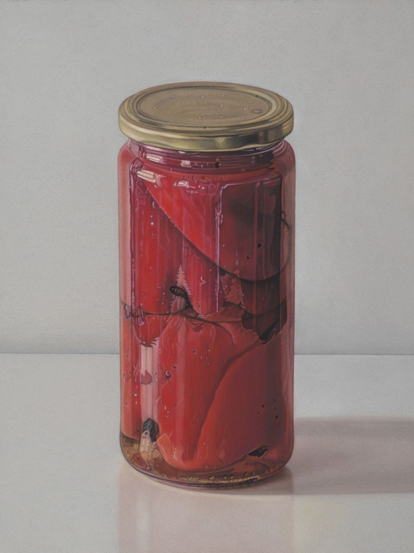 jane lund, Peppers, 2013, pastel on paper, 8 1/2 x 11 1/8 inches