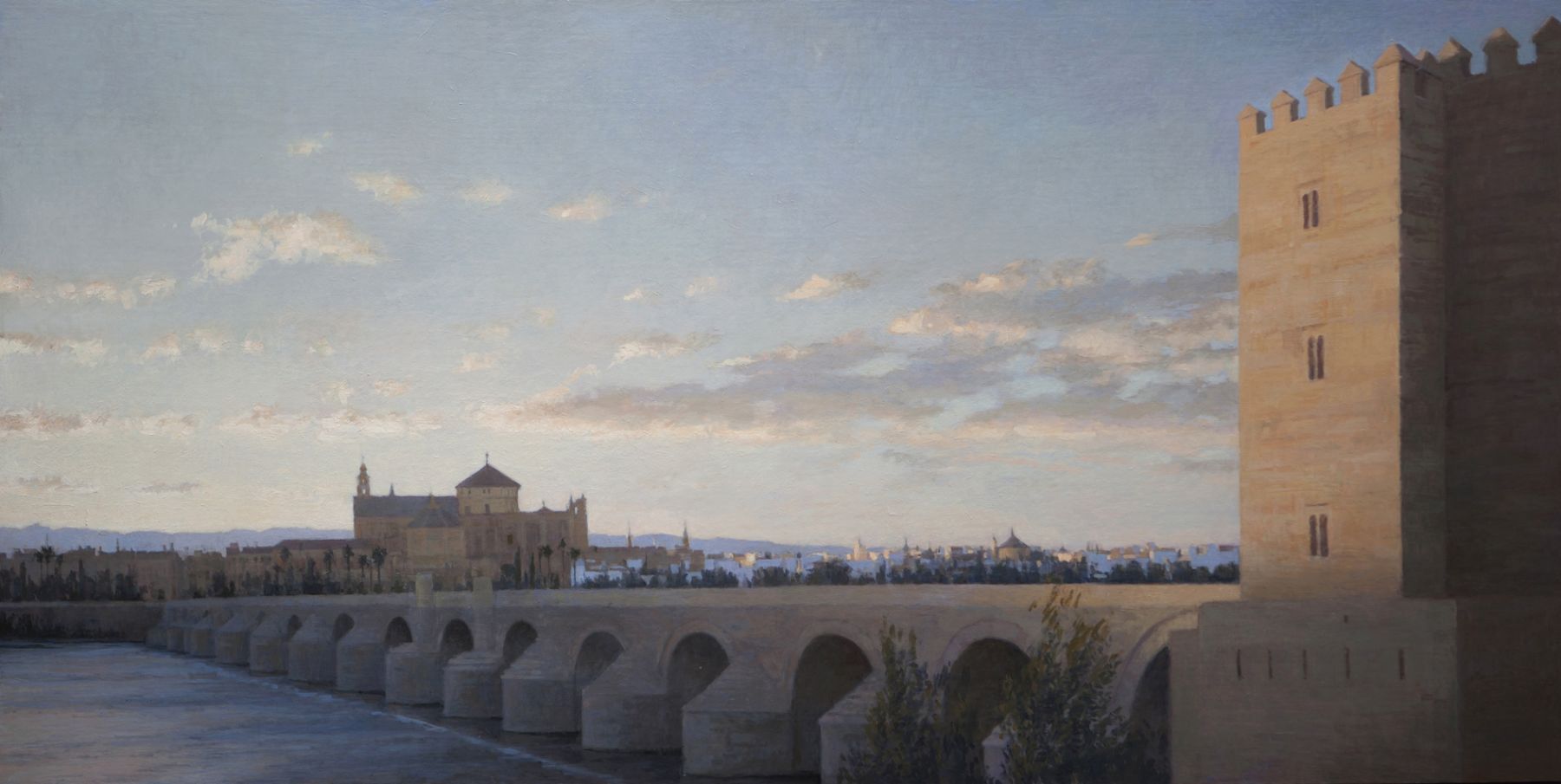 guillermo munoz vera, The Calahorra Tower, 2013, oil on canvas mounted on panel, 29 1/2 x 59 inches