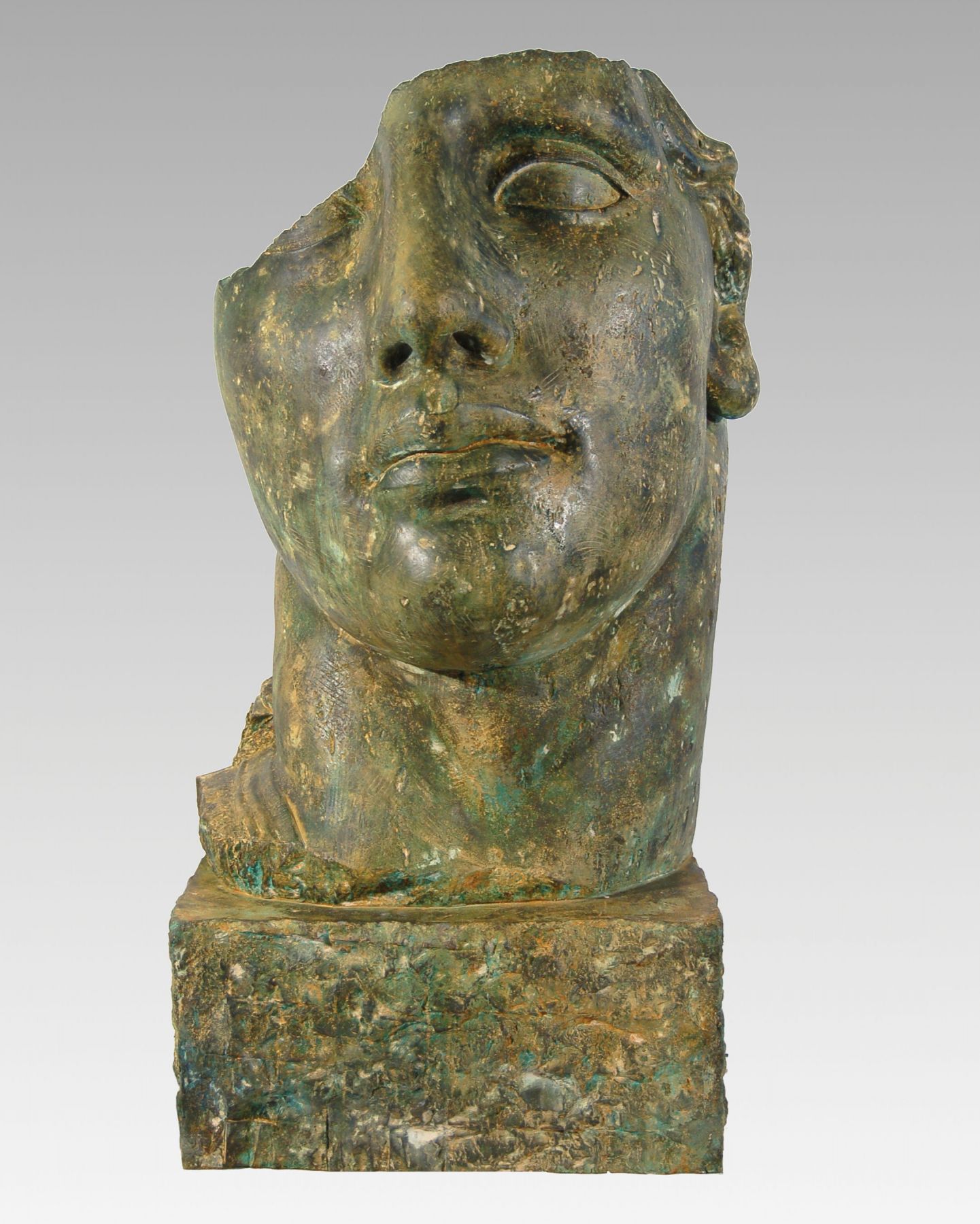 Igor Mitoraj, Centurione Petrificato, 2008, bronze, 44 x 24 1/2 x 18 1/4 inches, Unique