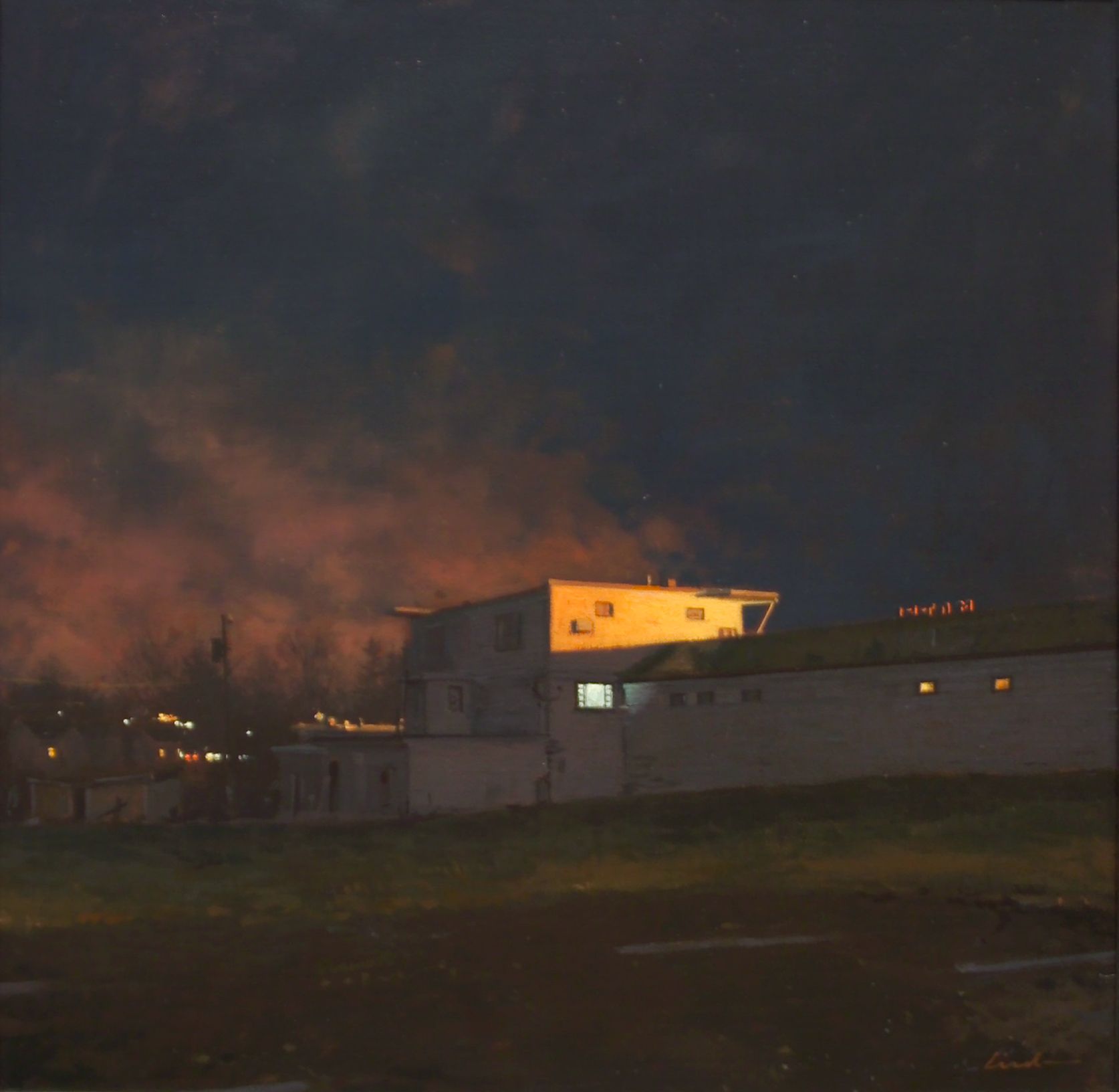 Linden Frederick, Innkeeper (SOLD), 2007, oil on canvas board, 12 1/4 x 12 1/8 inches