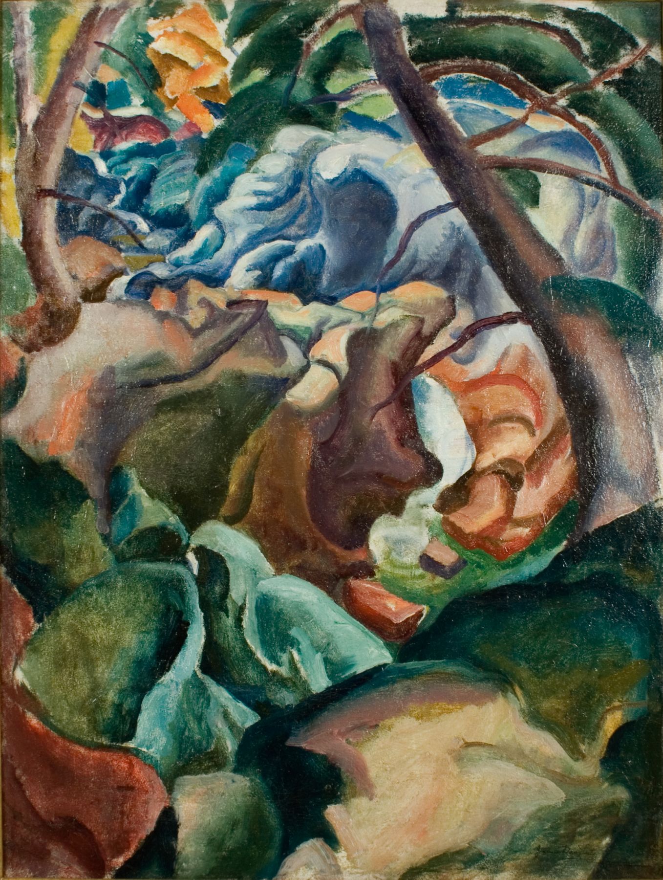 James H. Daugherty, Synchromist Landscape: Devils Glen, Weston, Connecticut, c.1927, oil on canvas, 40 x 30 inches