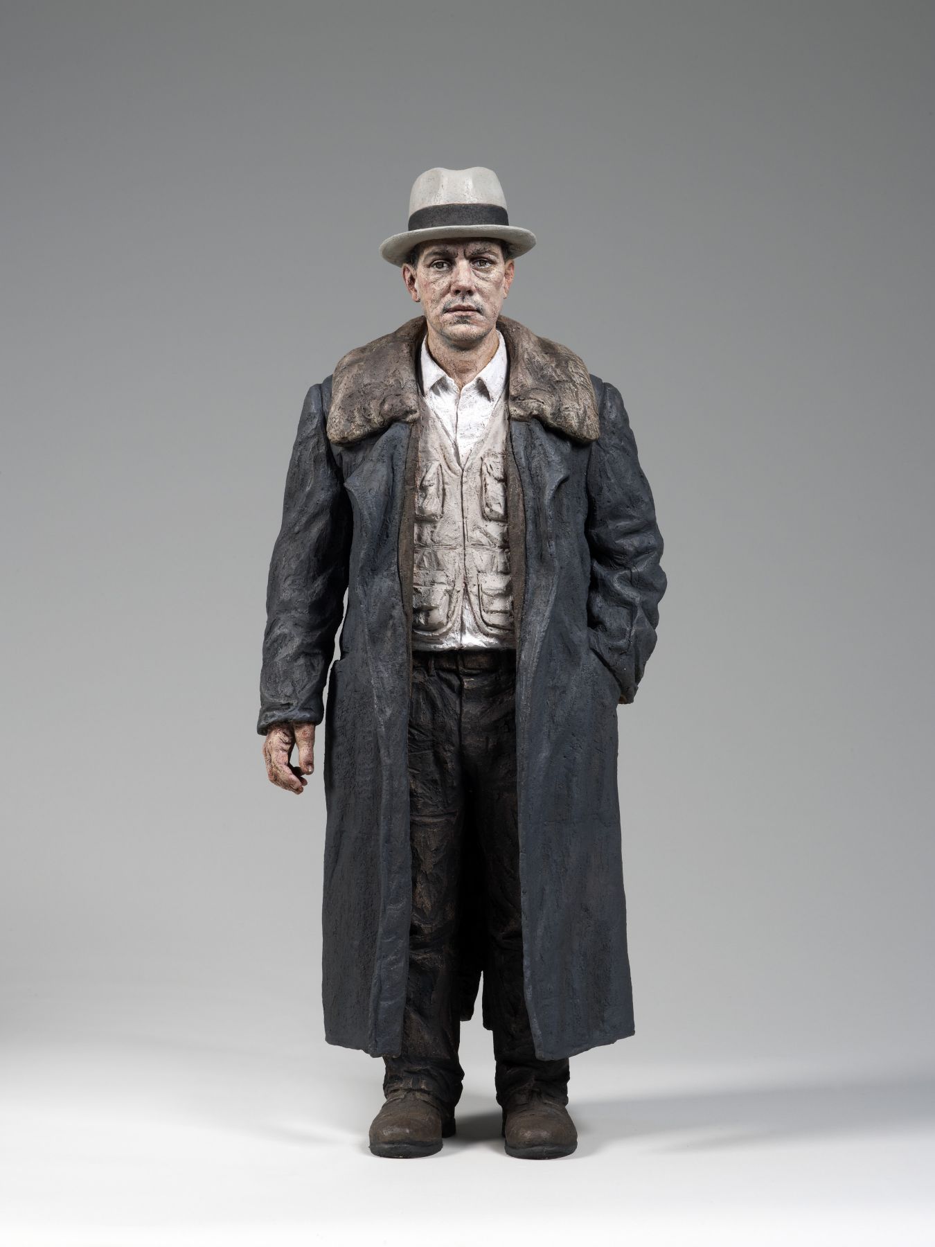 Sean Henry, The Way It Is, 2012, bronze, oil paint, 32 x 13 x 5 inches, Edition 3/6