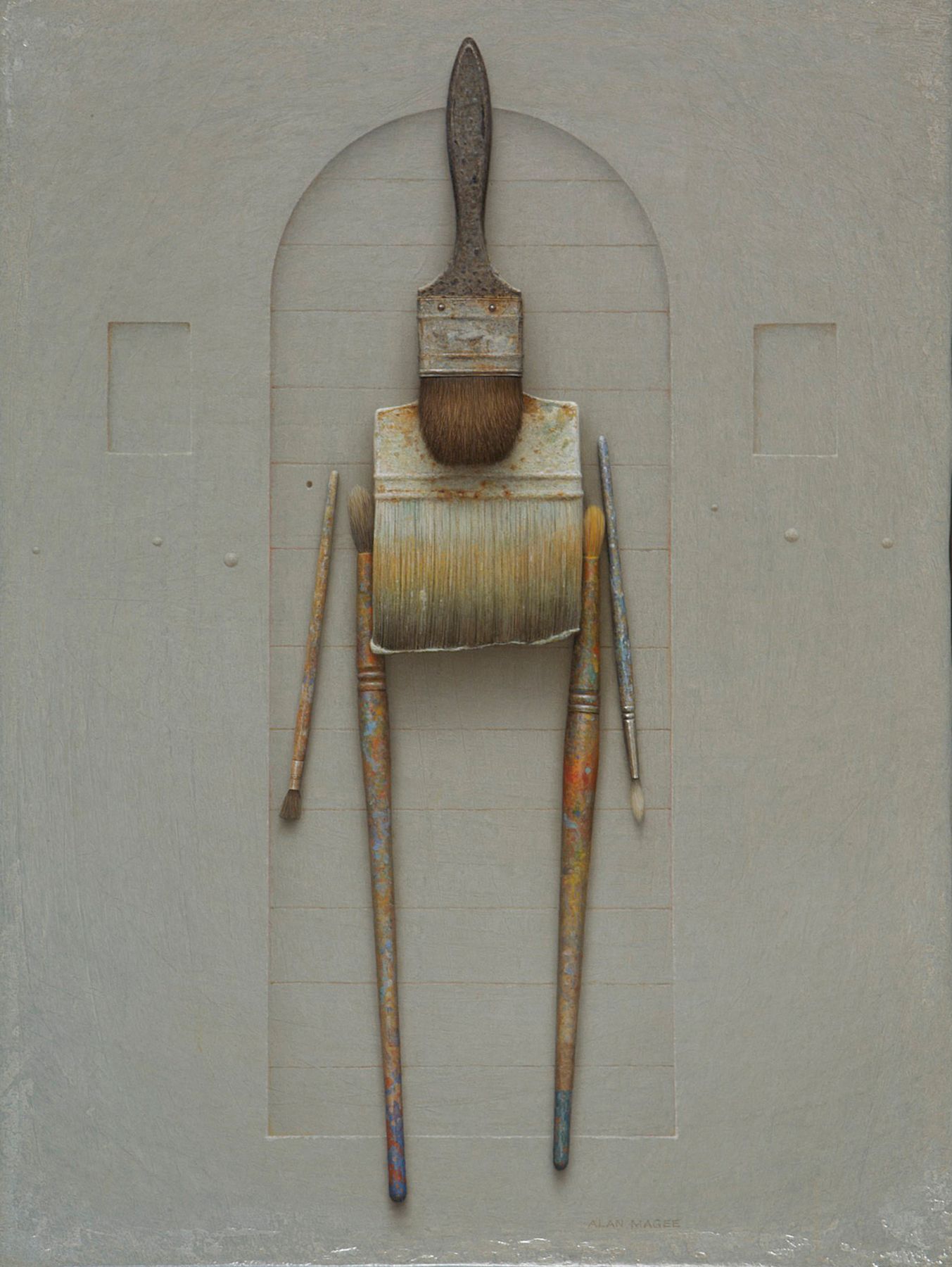 Alan Magee, Cicerone, 2010, acrylic and oil on Panel, 24 x 18 inches