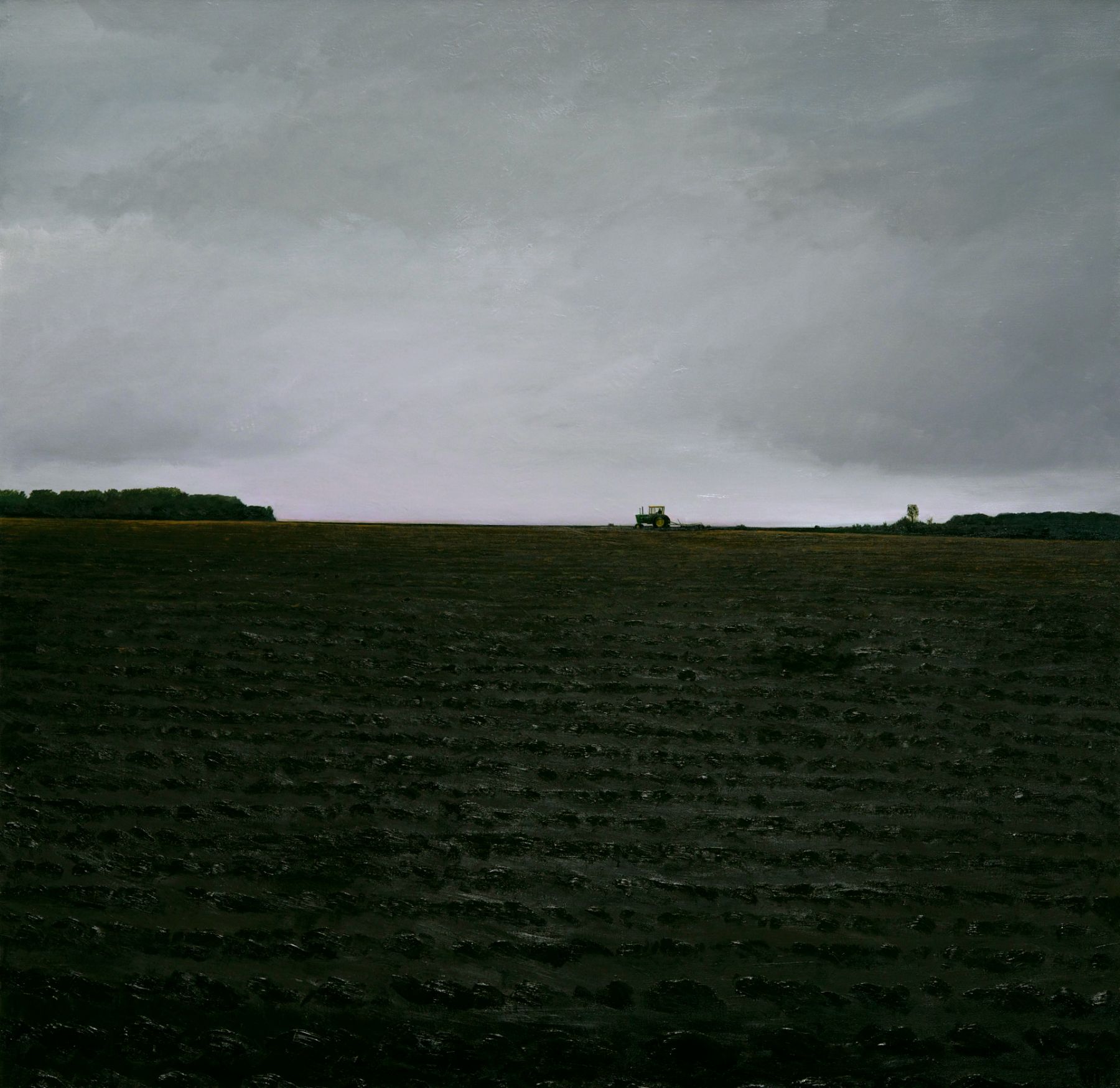 william beckman, J.D. Plowing, 2013-14, oil on canvas, 79 1/2 x 81 inches