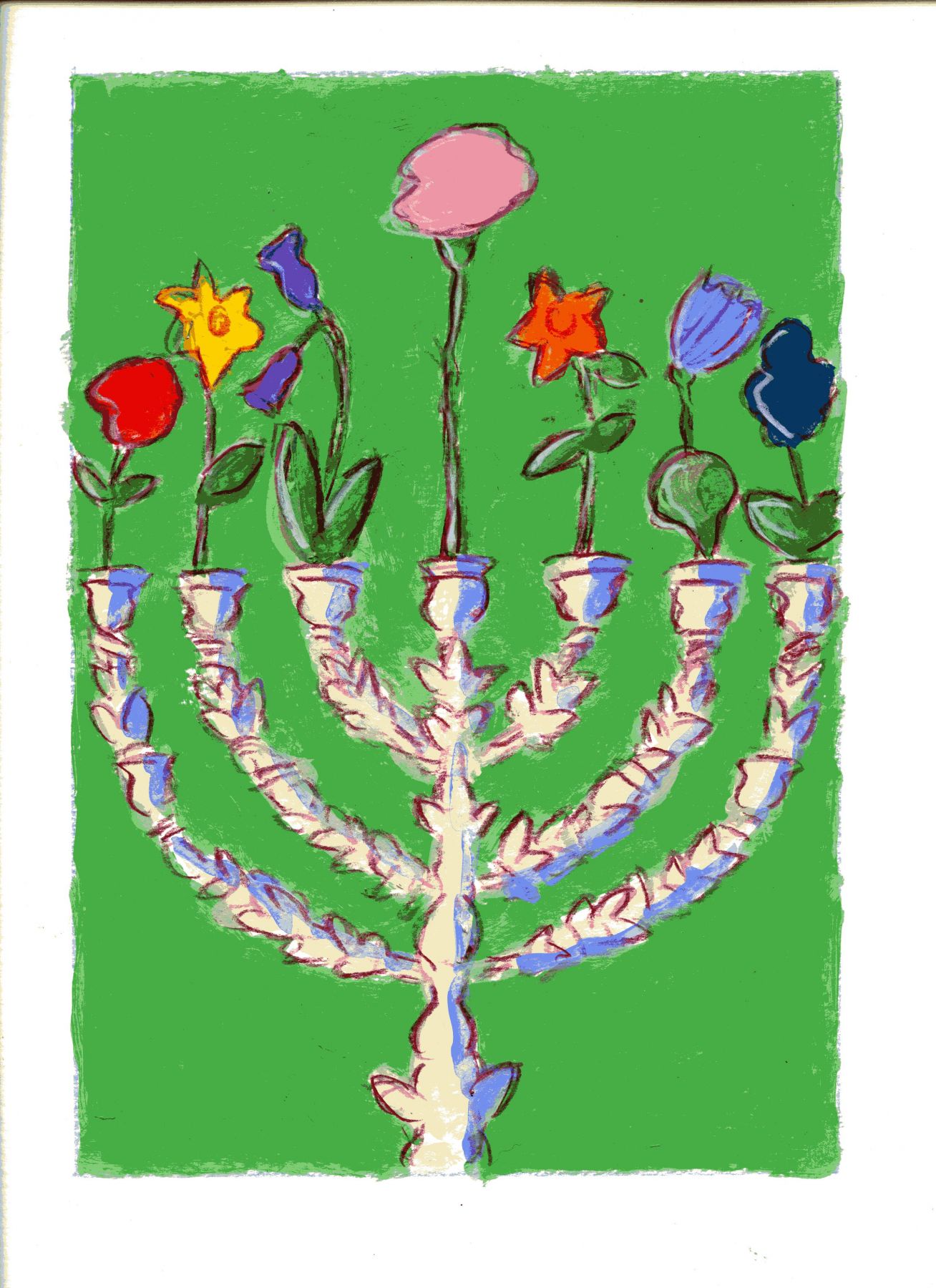 mark podwal, Spring, 2011, acrylic, gouache and colored pencil on paper, 16 x 12 inches