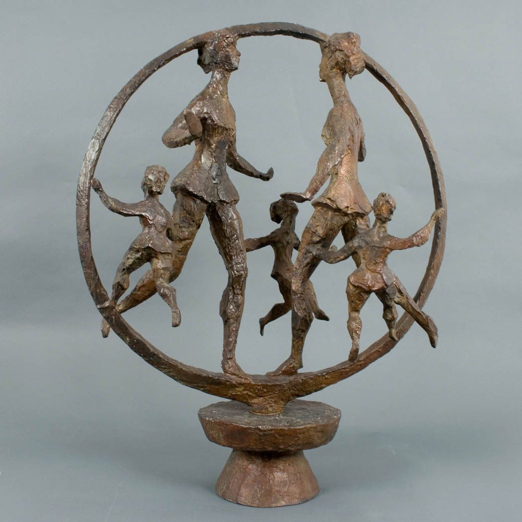 Chaim Gross Happy Children, 1968, bronze, 30 x 24 x 14 inches, Edition of 6