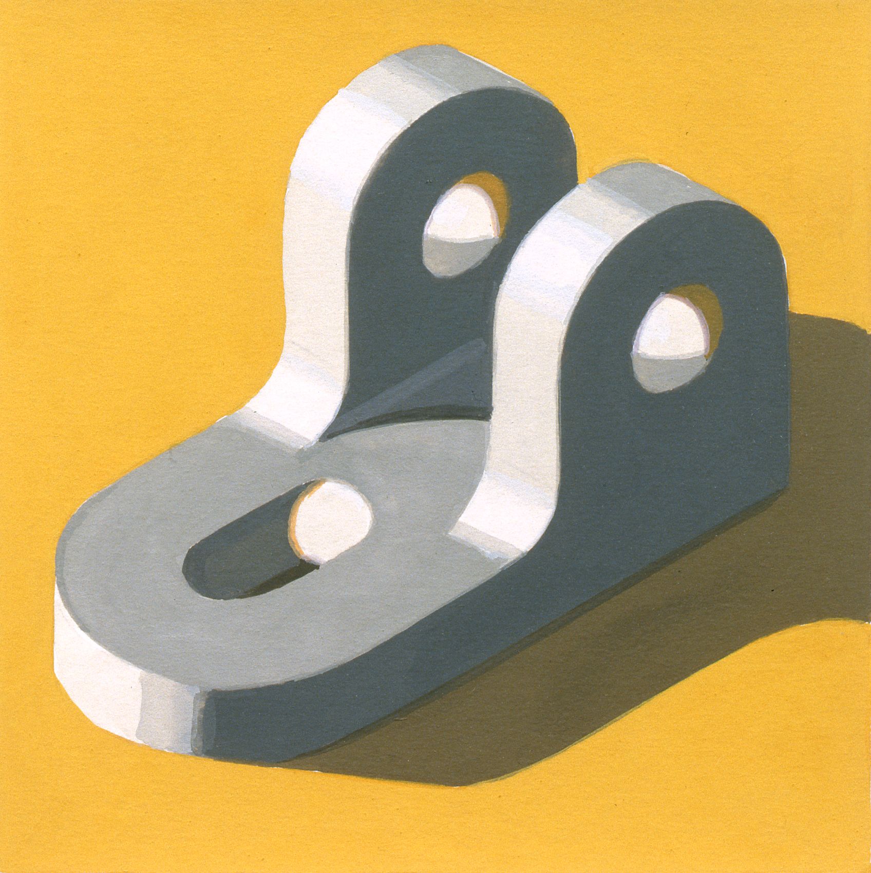 Robert Cottingham, Component XXXII, 2005, gouache on paper, 5 1/2 x 5 1/2 inches