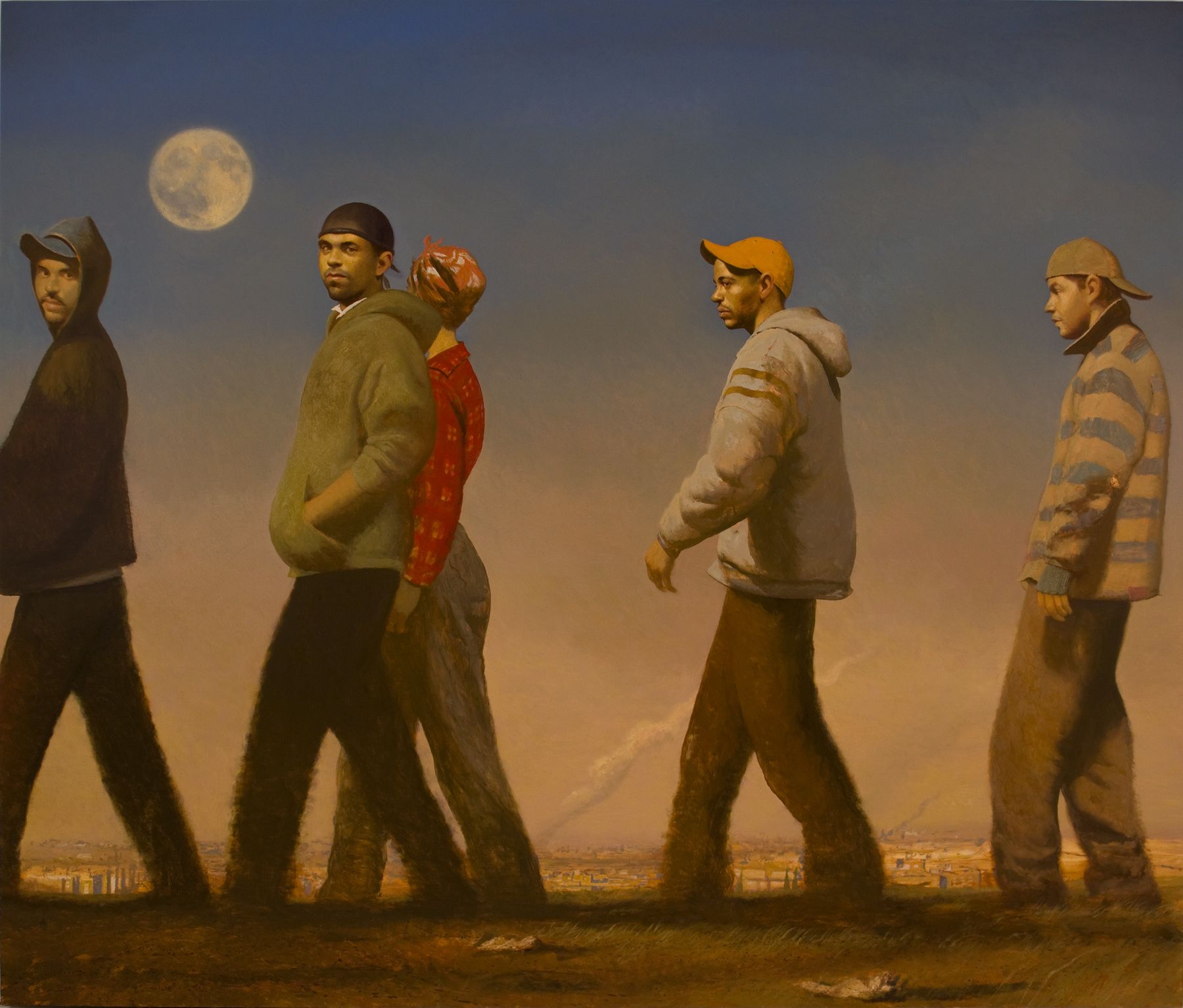 Bo Bartlett, Los Sonadores, 2009, oil on linen, 76 x 90 inches