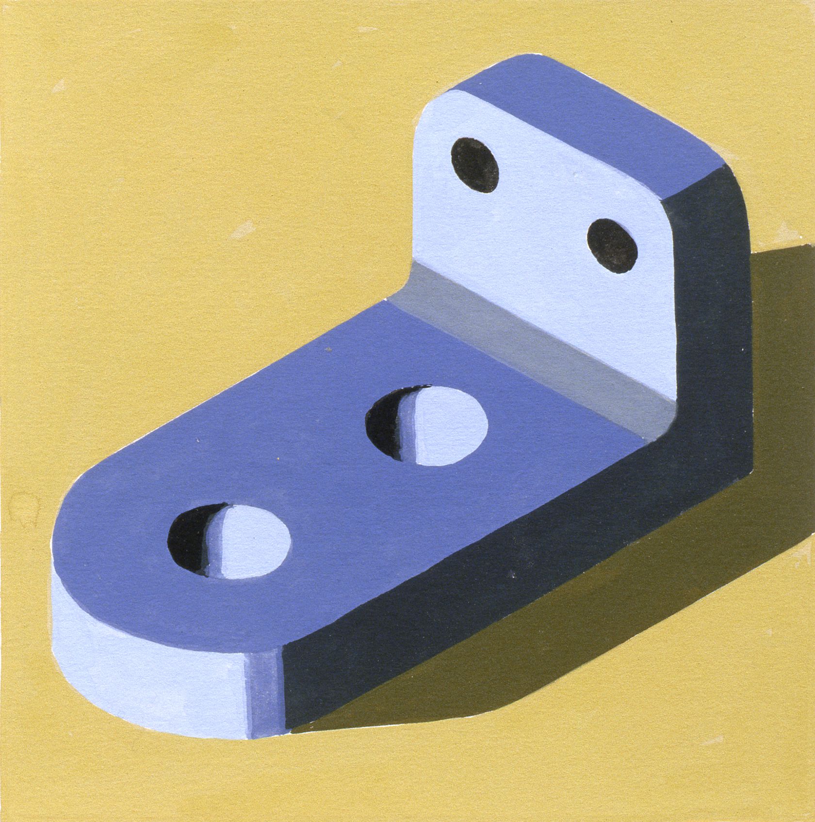 Robert Cottingham, Component XLII, 2005, gouache on paper, 5 1/2 x 5 1/2 inches