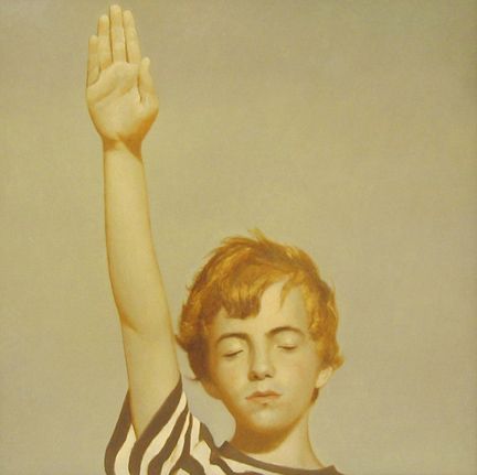 Bo Bartlett, Study for Pledge of Allegiance, 2006, oil on panel, 24 x 24 inches