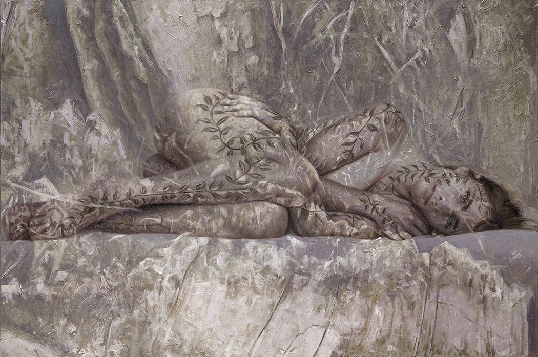 Alyssa Monks, Persistence (SOLD), 2017, oil on linen, 32 x 48 inches