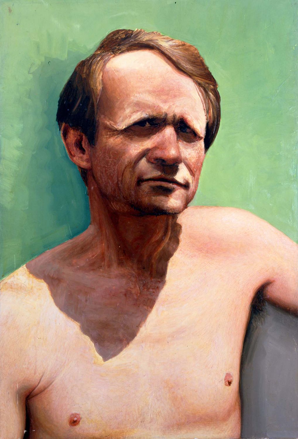 Gregory Gillespie, Bill Beckman, oil on panel, 34 x 23 inches, Private Collection, CO