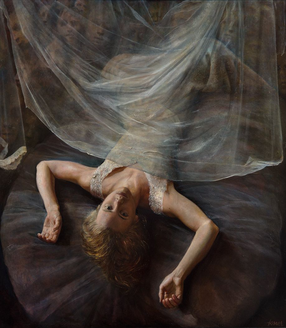 Steven Assael, Fallen Bride, 1992 - 2015, oil on board, 52 1/2 x 47 inches