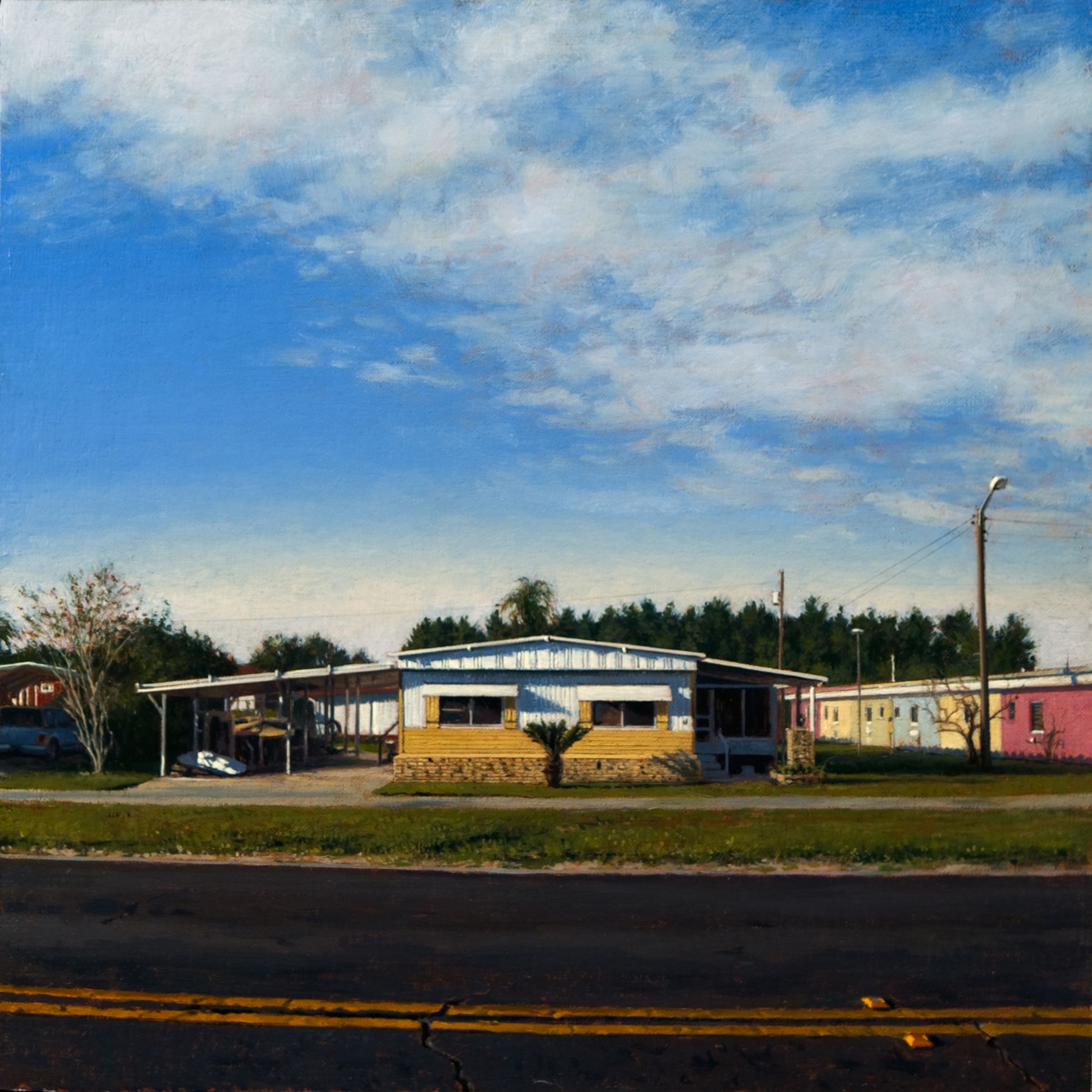 Linden Frederick, Palm (SOLD), 2008, oil on panel, 12 1/4 x 12 1/4 inches
