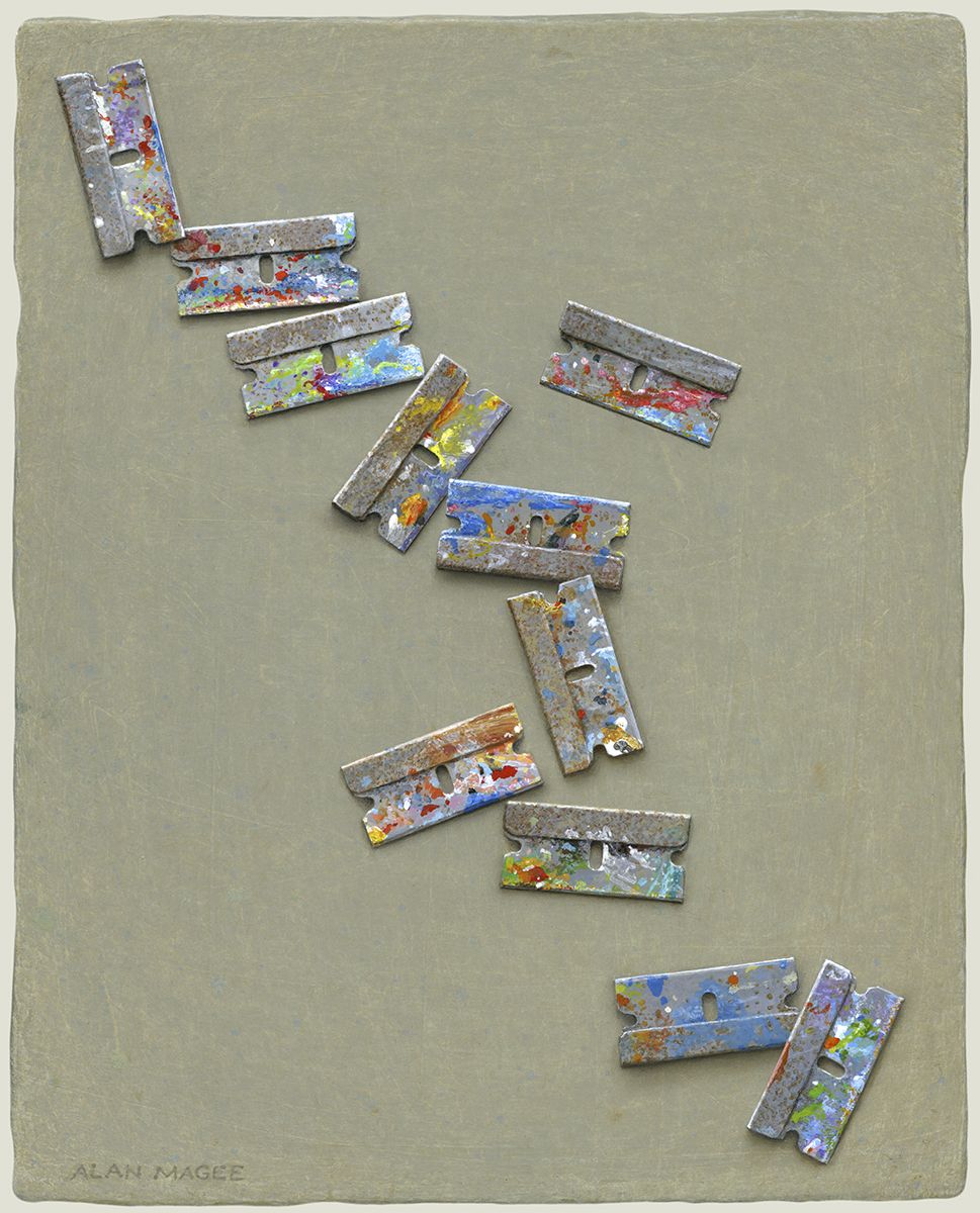 alan magee, Gratuity (SOLD), 2016, acrylic on panel, 10 x 8 inches