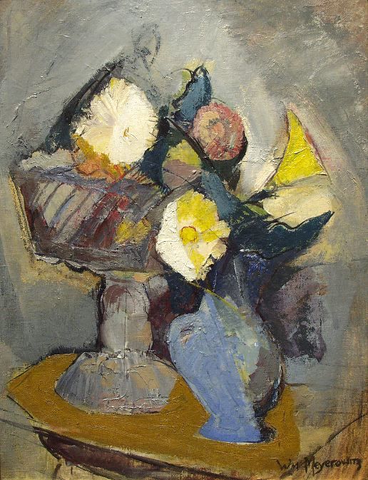 William Meyerowitz, Still Life, 1915, oil on canvasboard, 15 1/2 x 12 inches