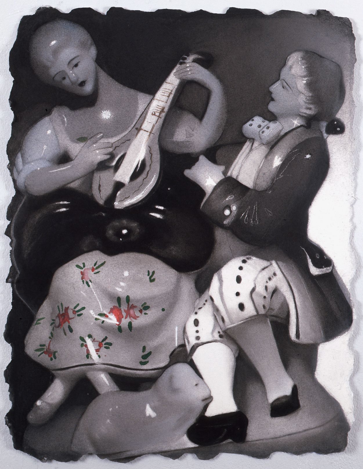 Susan Hauptman, Still Life (Rainbow's End, Staten Island No. 3), 2008-2009, charcoal on Twinrocker paper, 22 1/2 x 17 1/2 inches